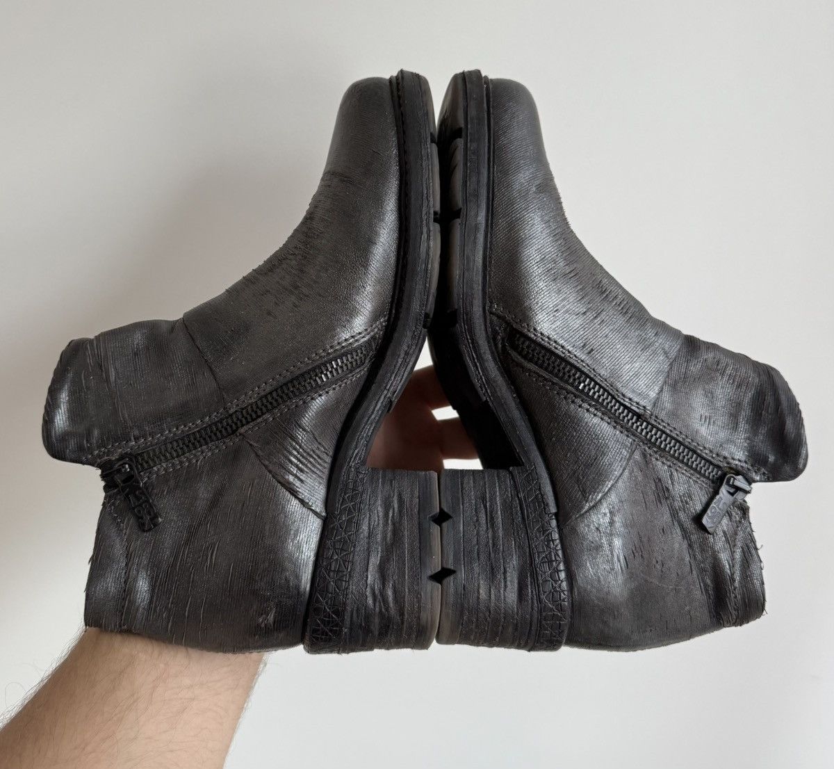 A.S.98 A.S. 98 Airstep Gray Leather Ankle Zipper Boots Size US 9 / IT 39 - 6 Thumbnail
