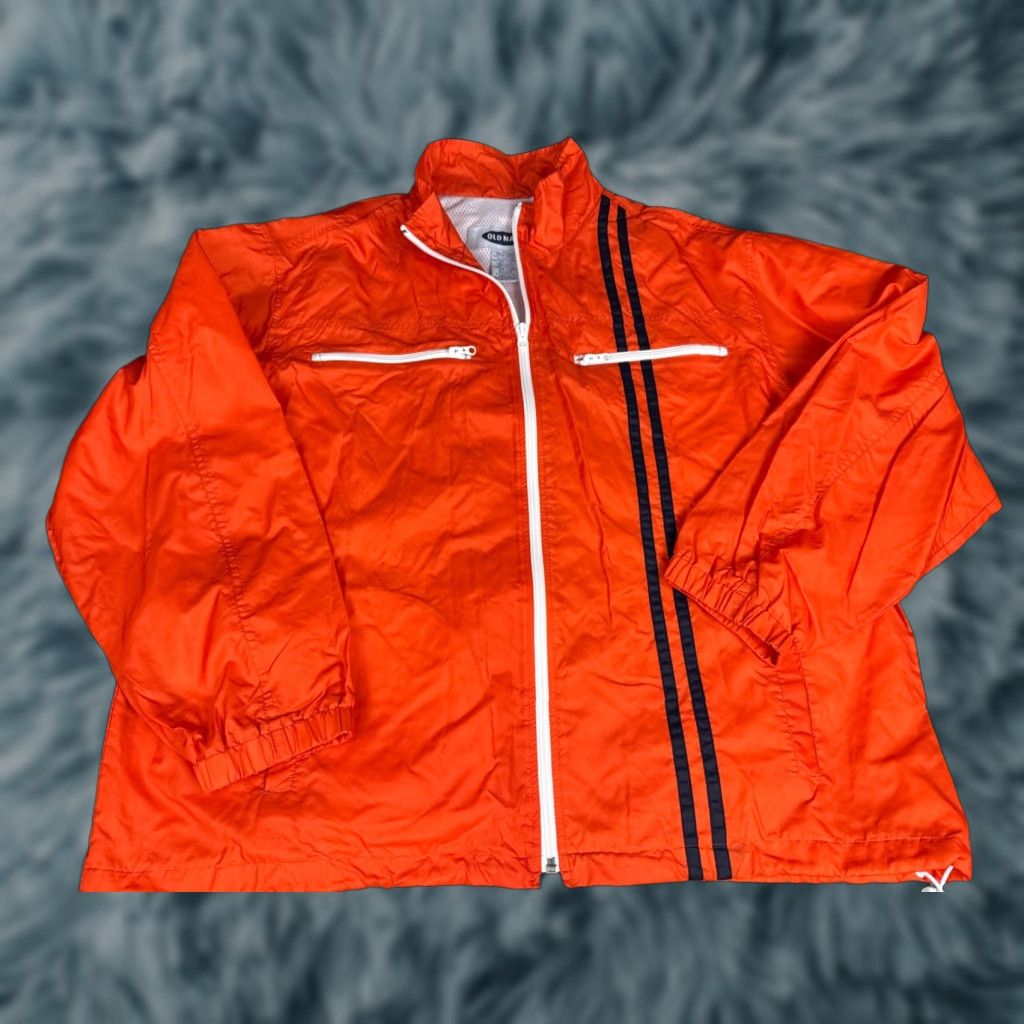 Old Navy Old Navy Windbreaker Coaches Jacket XL Men Orange XL Mens Windbreaker Coaches Jacket Size US XL / EU 56 / 4 - 1 Thumbnail