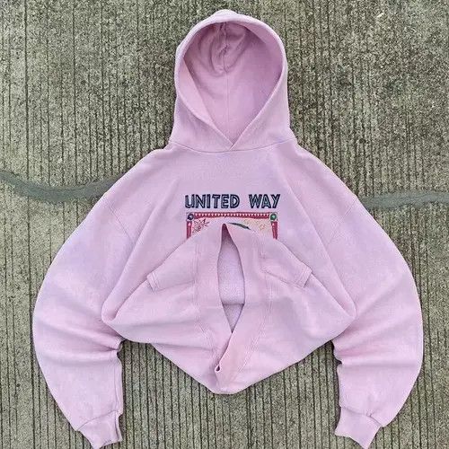 Japanese Brand Hoodie Pink washed vintage globe print cotton hoodie Size US L / EU 52-54 / 3 - 2 Thumbnail