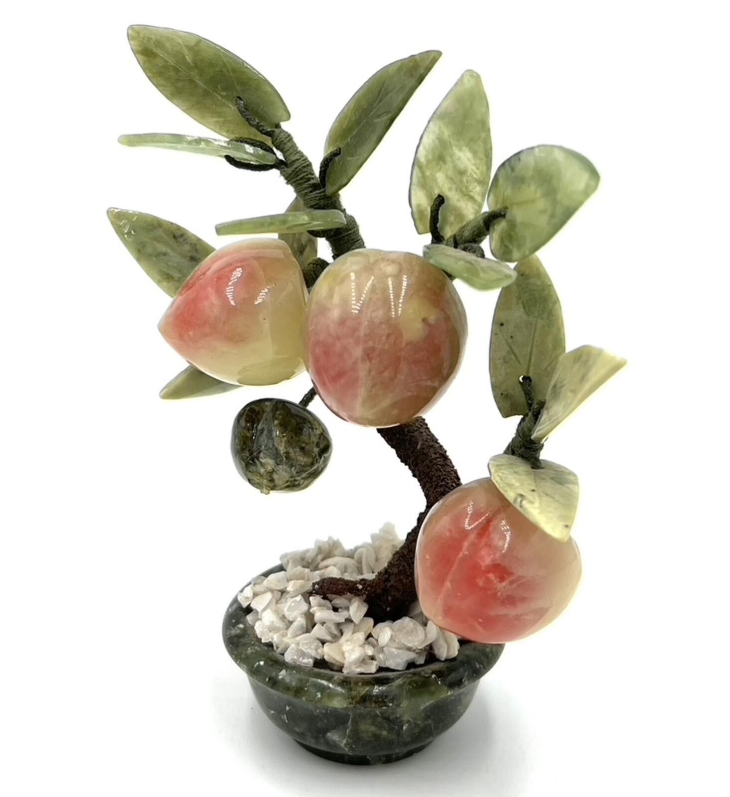 Other Jade Peach Tree Hand Carved Natural Stone Bonsai Size ONE SIZE - 3 Thumbnail