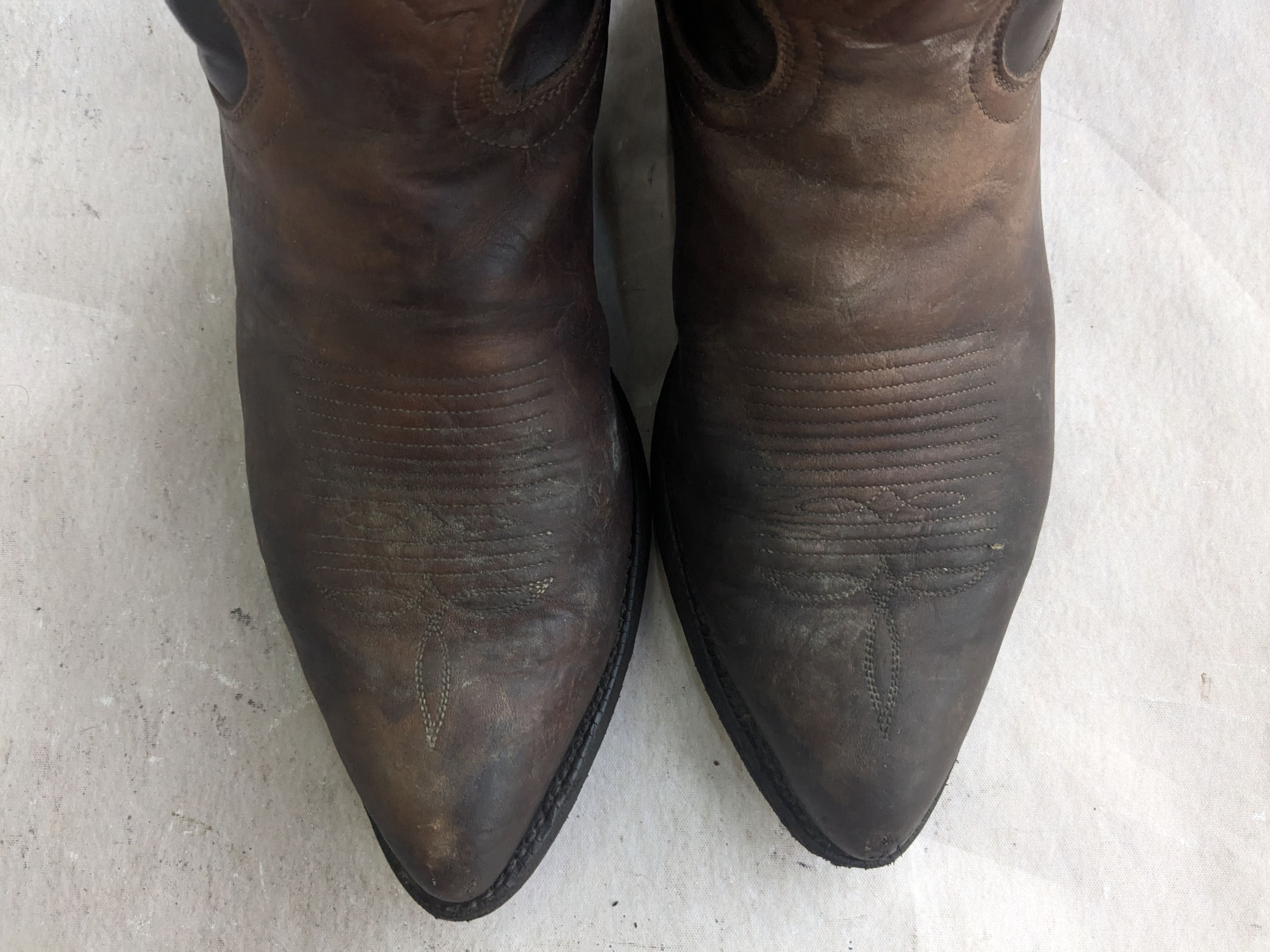 Genuine Leather Vintage Tony Lama Cowboy Boots Brown 9 Wide Leather Western Size US 9 / EU 42 - 5 Thumbnail