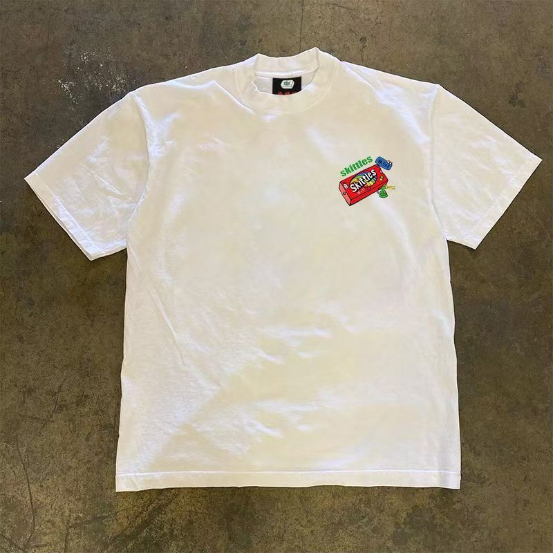 Japanese Brand × Vintage White casual retro Skittles print cotton t-shirt Size US M / EU 48-50 / 2 - 2 Thumbnail