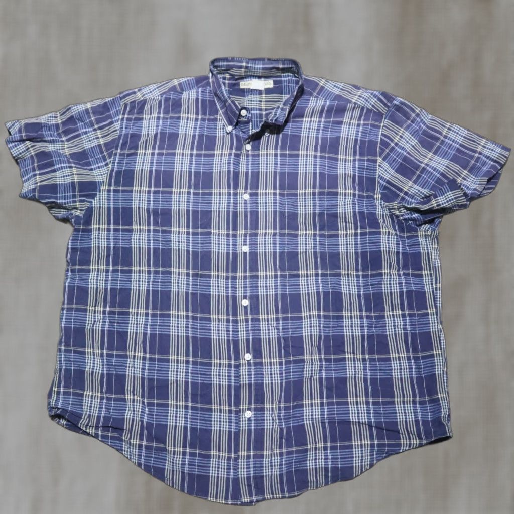 Original Penguin Original Penguin Munsingwear Shirt Button-Up 2XL Blue Plaid Adult Men Size XXL Size US XXL / EU 58 / 5 - 1 Thumbnail