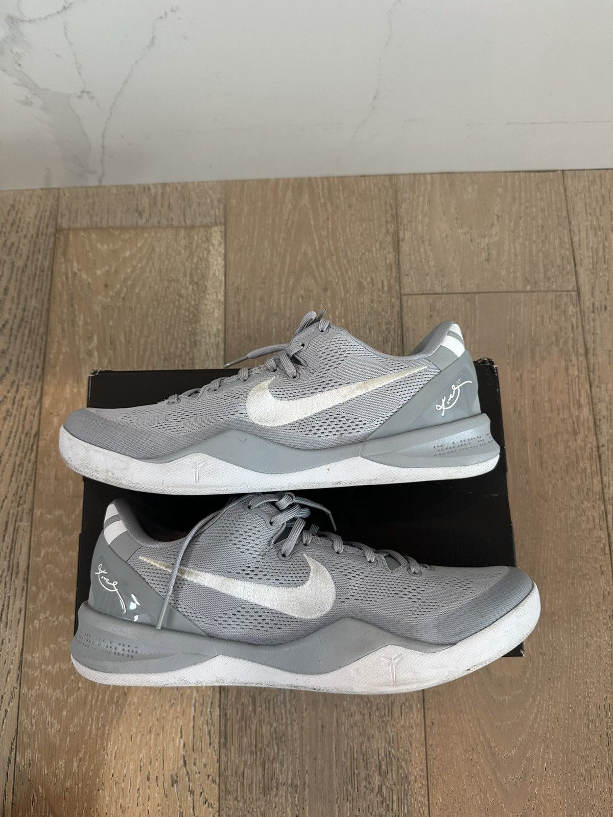 Nike Kobe 8 Protro Wolf Grey Size US 12 / EU 45 - 4 Thumbnail