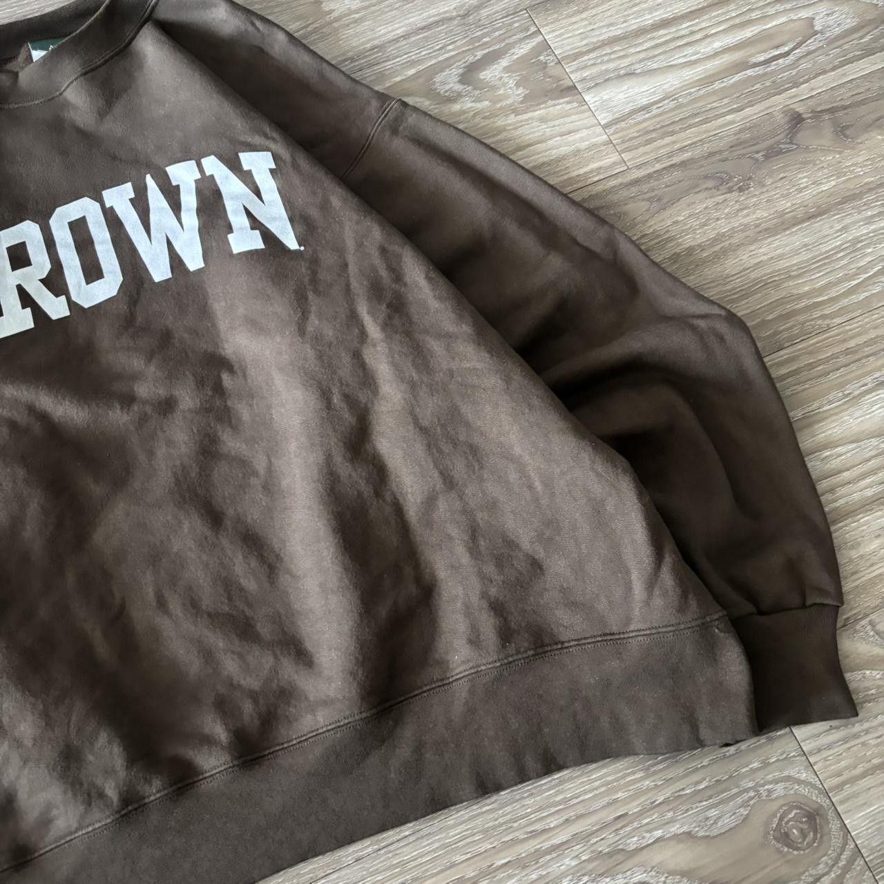 Vintage Crazy Vintage Y2K/2000s Brown Spellout Streetwear Essential Crewneck! Size L Size US L / EU 52-54 / 3 - 4 Thumbnail
