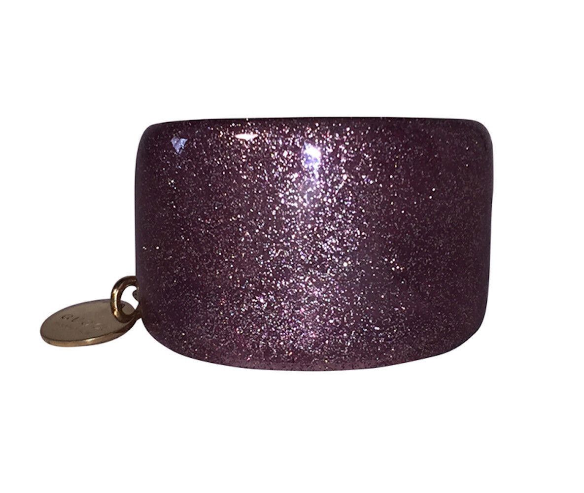 Gucci Gucci Glittered Pink Lucite Cuff Bracelet Size ONE SIZE - 1 Thumbnail