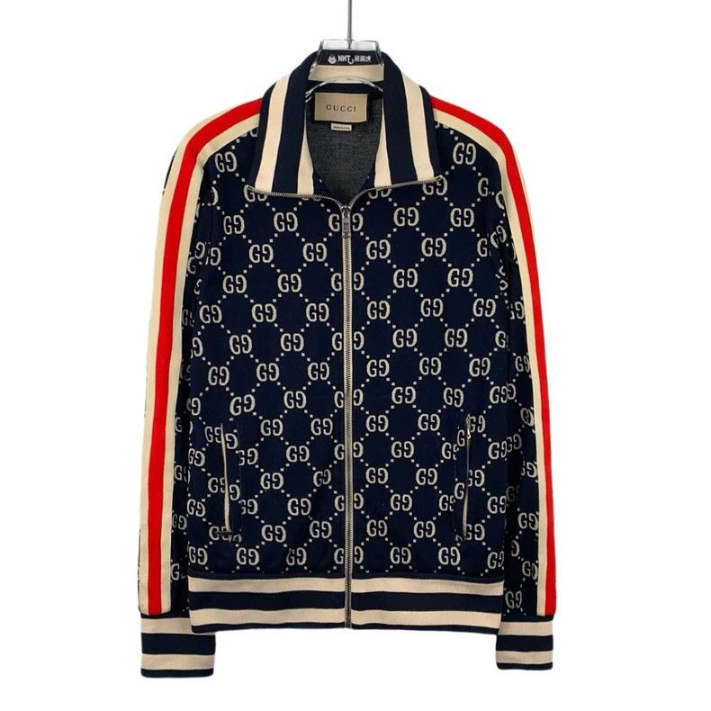 Gucci Gucci Color-matched logo jacquad full-printed cotton lapel Size US S / EU 44-46 / 1 - 1 Thumbnail
