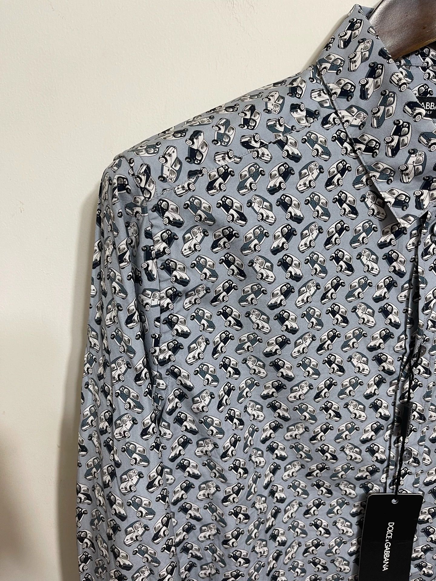 Dolce & Gabbana DG Slim Fit Longsleeve Shirt 41 Italian Cars Print Size US L / EU 52-54 / 3 - 4 Thumbnail