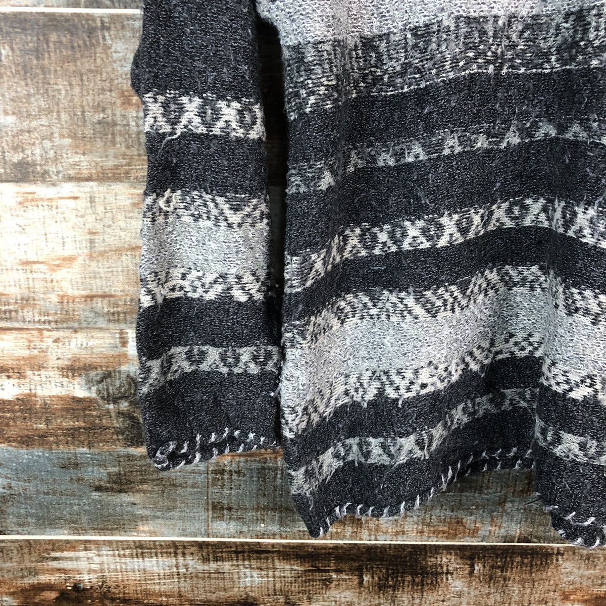 Homespun Knitwear DL Vino Rouge stripe Gray vintage Knitwear #C723 Size US M / EU 48-50 / 2 - 15 Thumbnail