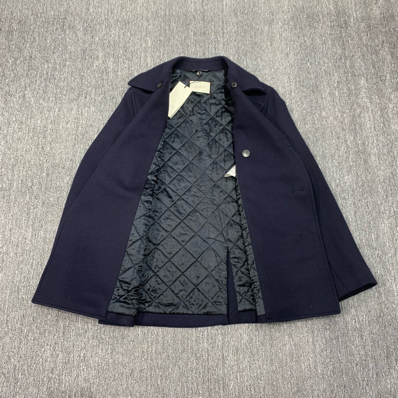 Gucci Gucci navy blue double-breasted wool cotton coat 2501-Nexta Size US S / EU 44-46 / 1 - 8 Thumbnail