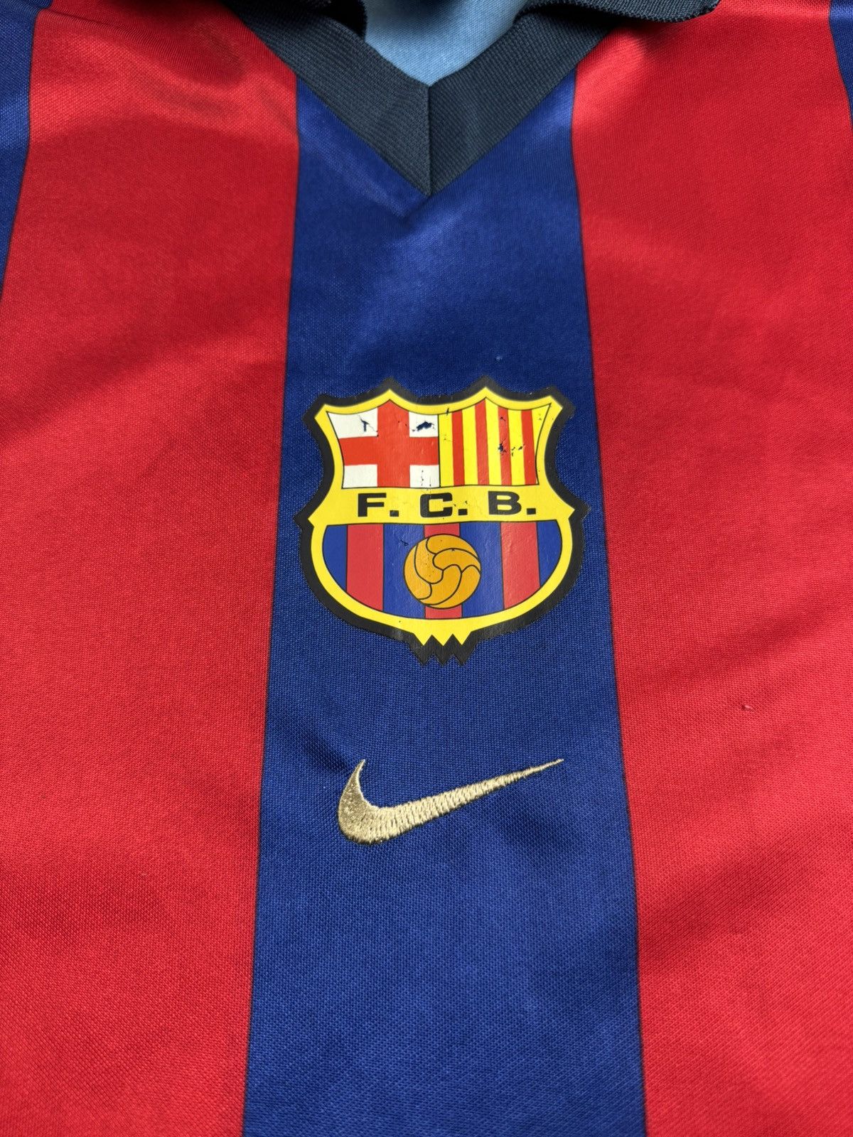 Nike BARCELONA GETHIN 2001/2002 Vintage Nike Soccer Football Football Shirt Jersey Size US L / EU 52-54 / 3 - 8 Thumbnail