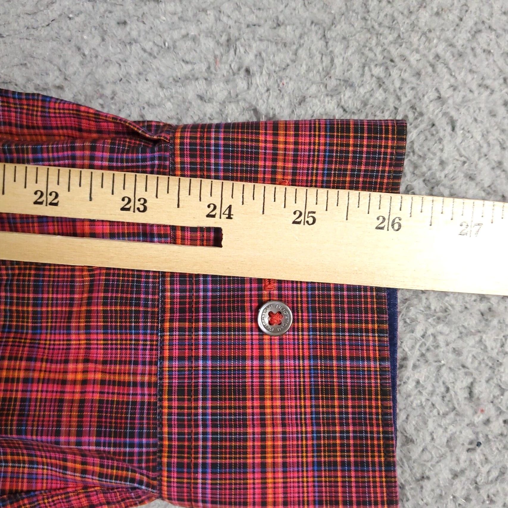 BUGATCHI Bugatchi Uomo Shirt XL Red Plaid Long Sleeve Button-Up Mens Size US XL / EU 56 / 4 - 6 Thumbnail