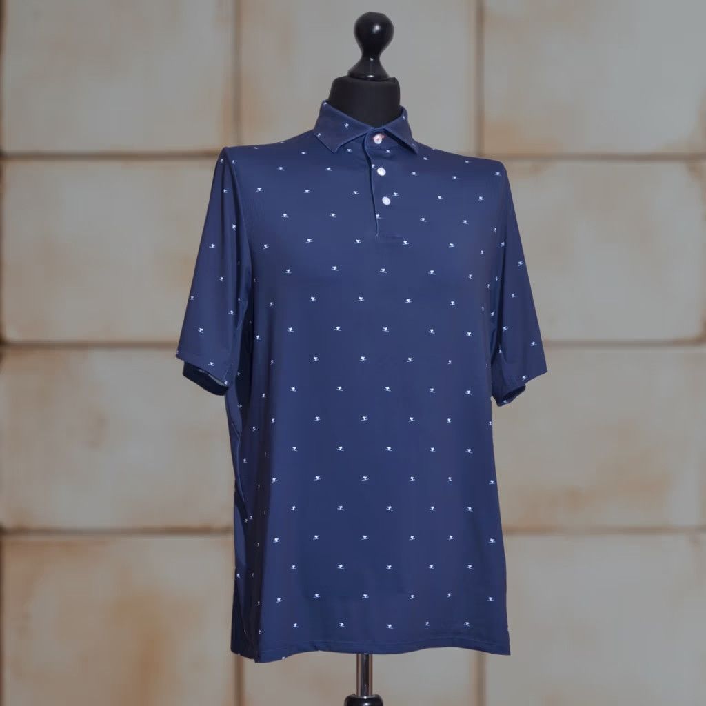 KJUS KJUS Polo Shirt Golf UPF 50+ Performance Comfort Fit Print Navy 52/L Mens Shirt Regular XS? Size US L / EU 52-54 / 3 - 1 Thumbnail