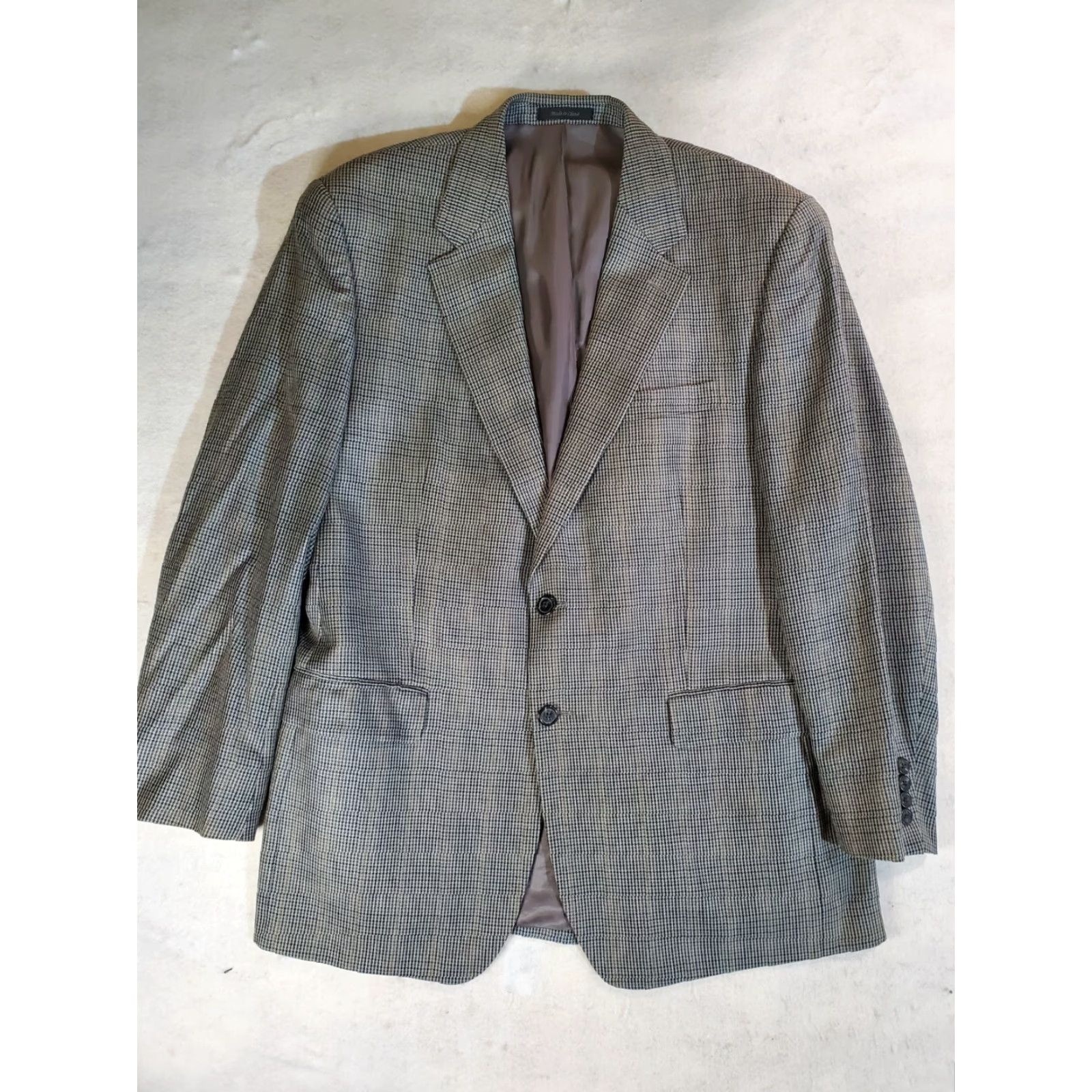 Chaps VINTAGE Chaps by Ralph Lauren Mens 42R Silk & Wool Blazer Sport Coat Jacket - Gray Size 42R - 2 Thumbnail