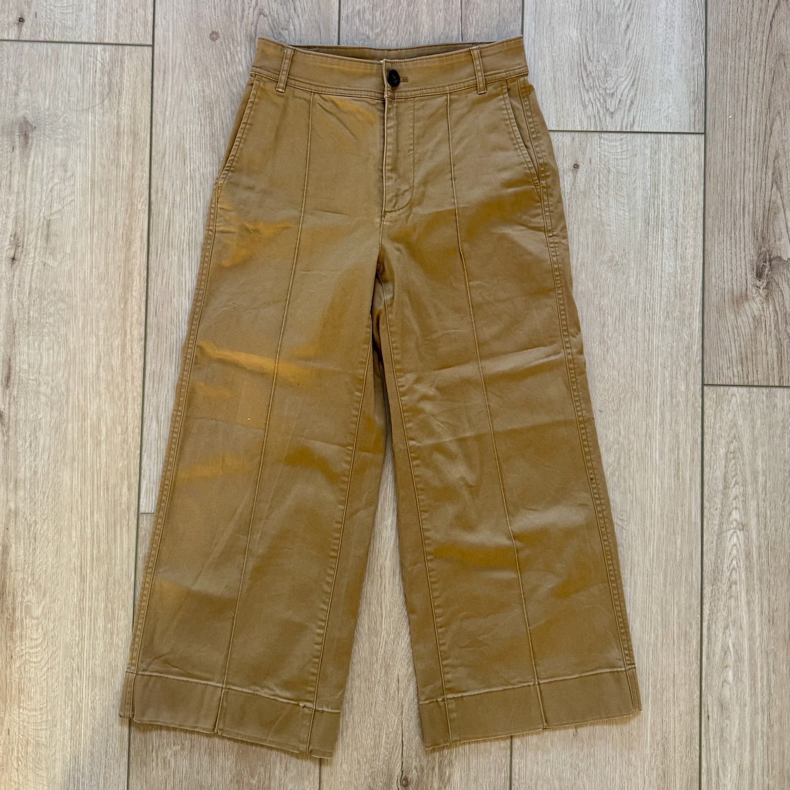 Madewell Madewell Langford Pintuck Wide Leg Crop Pants Size 25" / US 0 / IT 36 - 1 Thumbnail