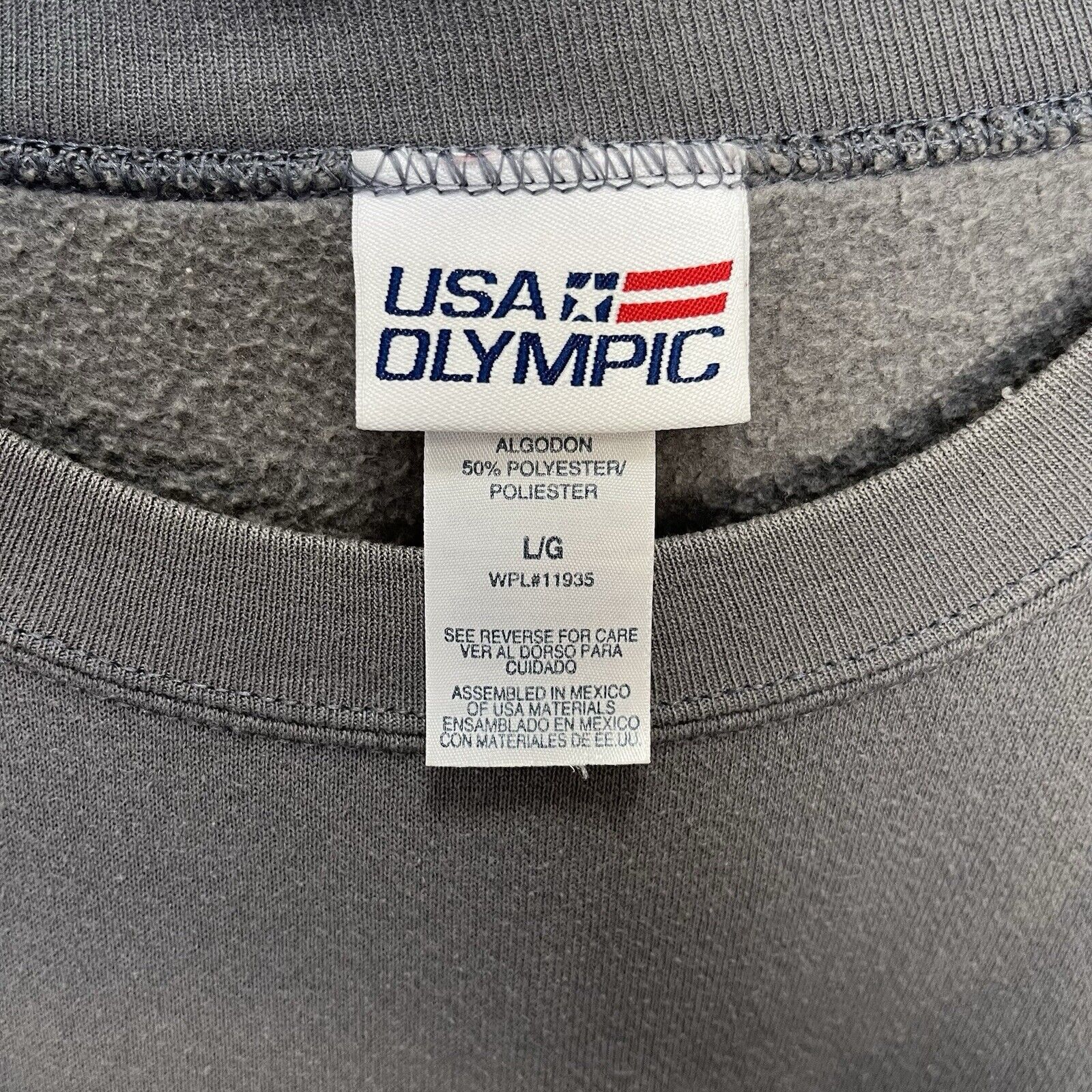 USA Olympics Vintage USA Olympic Sweatshirt Men’s Large Gray Sweater Size US L / EU 52-54 / 3 - 3 Thumbnail