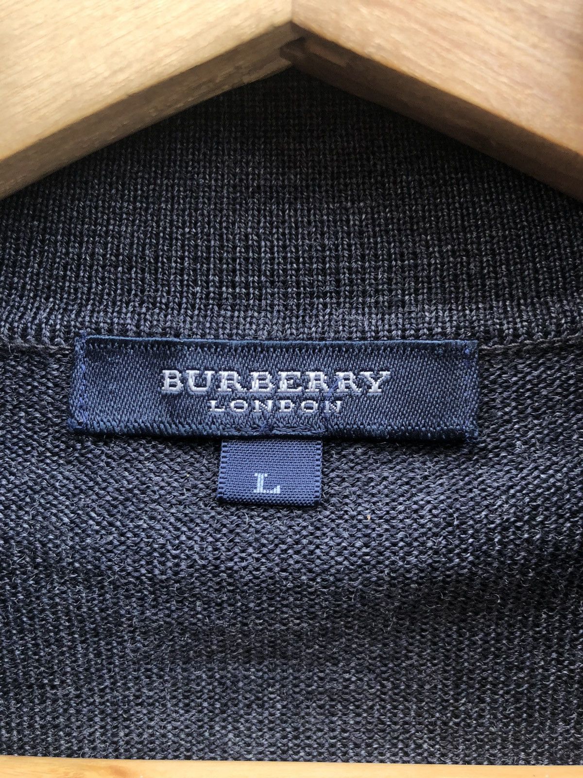Burberry × Vintage Vintage Burberry London Zipper Knitwear Diamond Pattern Size US M / EU 48-50 / 2 - 3 Thumbnail