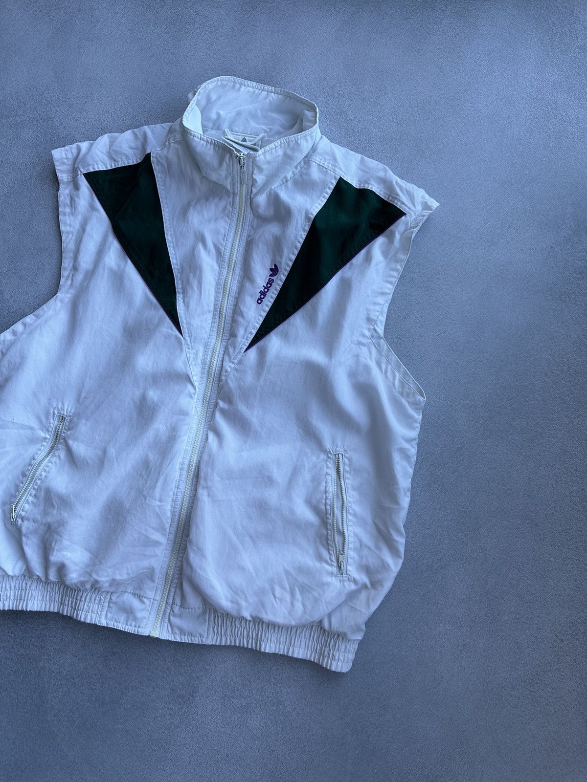 Adidas × Vintage Vintage Adidas 90s White Vest Size US XL / EU 56 / 4 - 3 Thumbnail