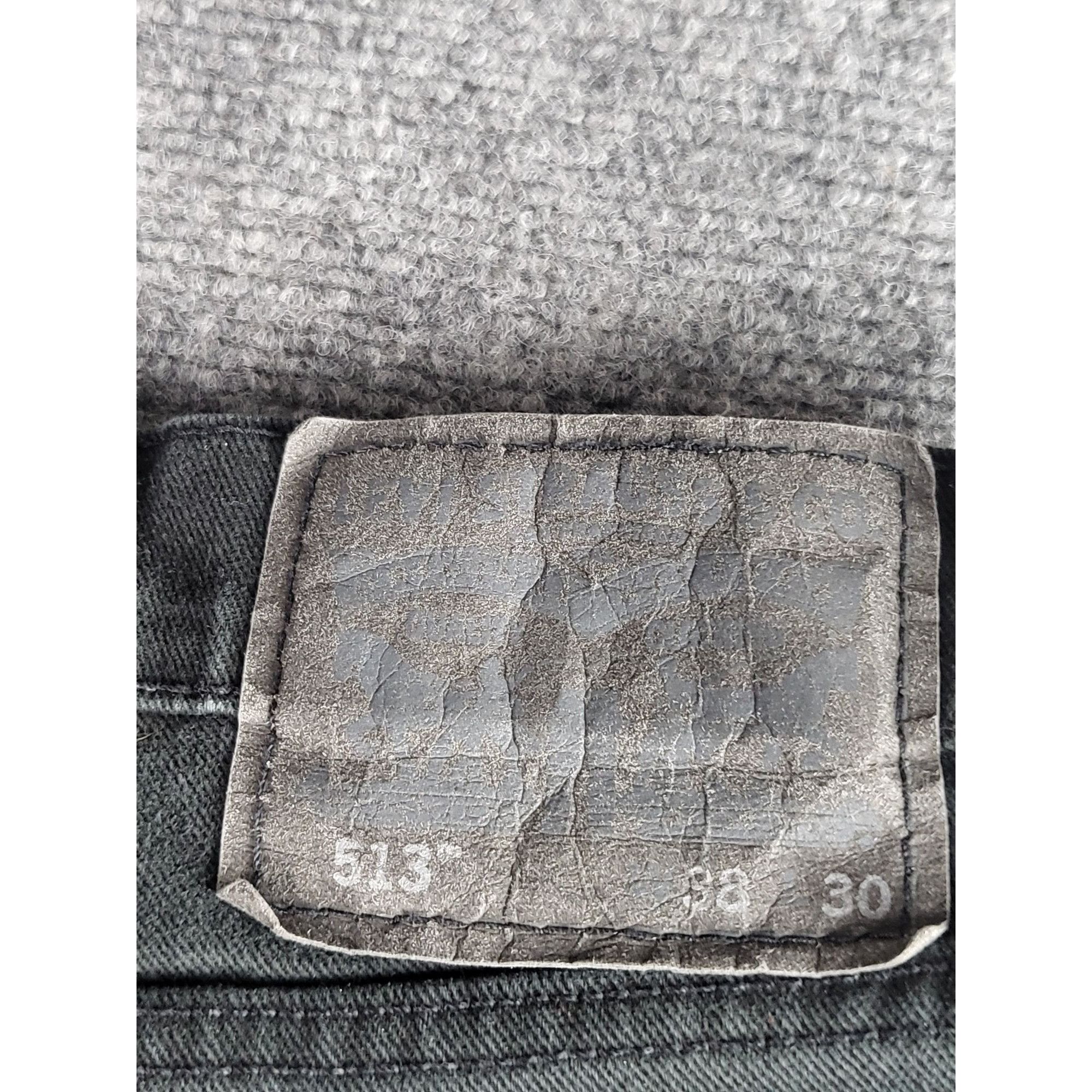 Levi's Levi's 513 Charcoal Black Jeans Men Sz 38X30 Straight Leg Pu Size US 38 / EU 54 - 3 Thumbnail
