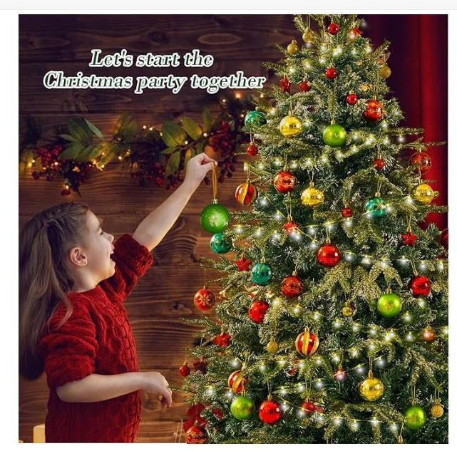 NBDN Nobrandedon Ornament Set, Shatterproof 44 PCS Set, Multi-Size Size ONE SIZE - 2 Thumbnail