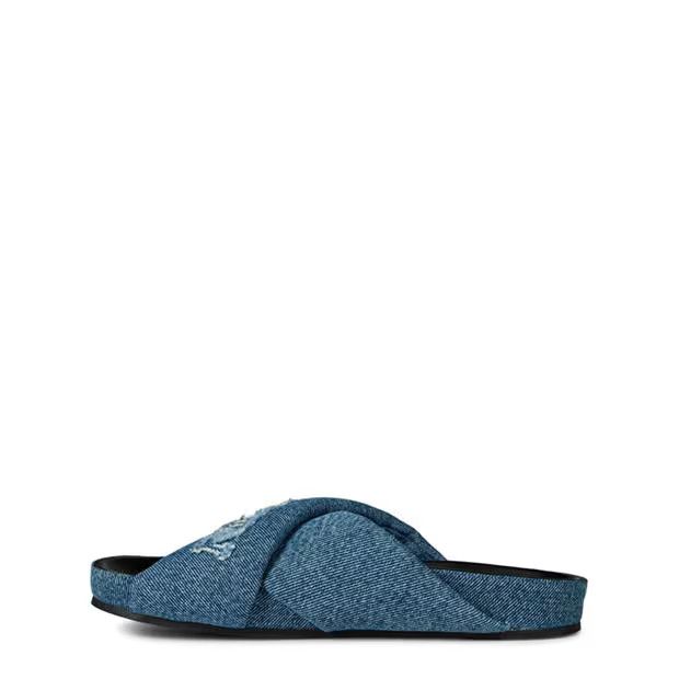 Lanvin o1g2r1mq1024 Slides in Denim Blue Size US 10 / IT 40 - 2 Thumbnail