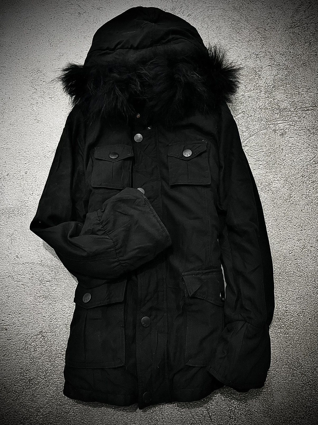 Japanese Brand Vintage Japanese Durer Multi Pocker Gothic Fur Hood Jacket Size US M / EU 48-50 / 2 - 3 Thumbnail