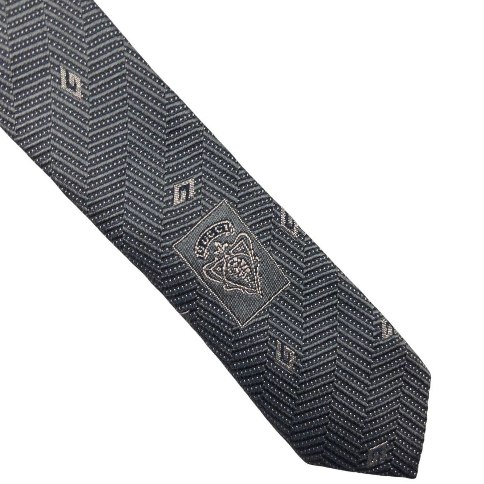 Gucci Vintage Gucci Monogram Zigzag Silk Tie Size ONE SIZE - 5 Thumbnail