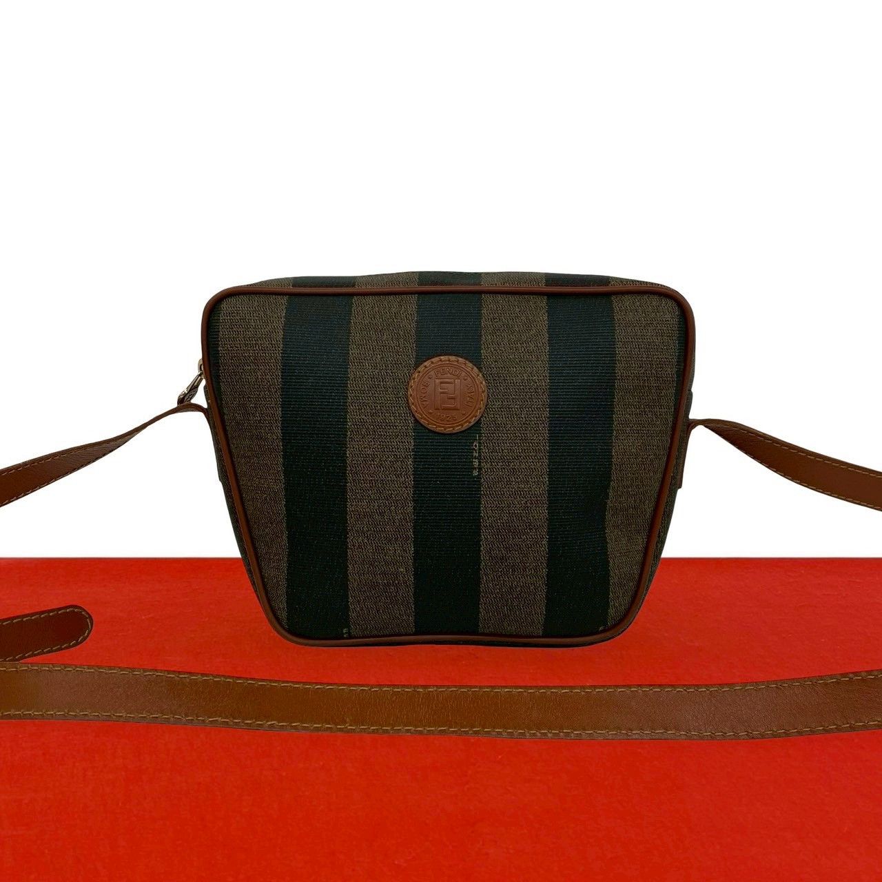 Fendi Fendi Fendi Pequin Coated Canvas Leather Shoulder Bag Plastic / Synthetic Shoulder Bag DUTY FREE for USA Size ONE SIZE - 1 Thumbnail