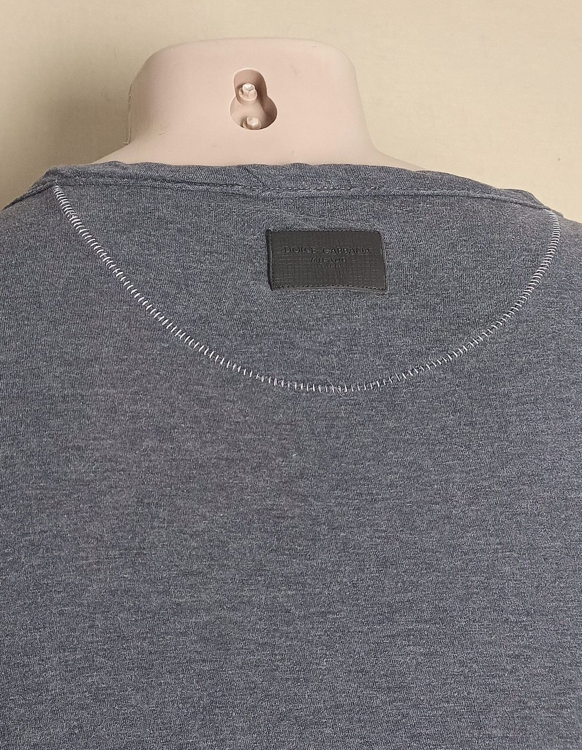 Dolce & Gabbana Dolce & Gabbana Henley Long Sleeve Top Grey Size US XL / EU 56 / 4 - 6 Thumbnail