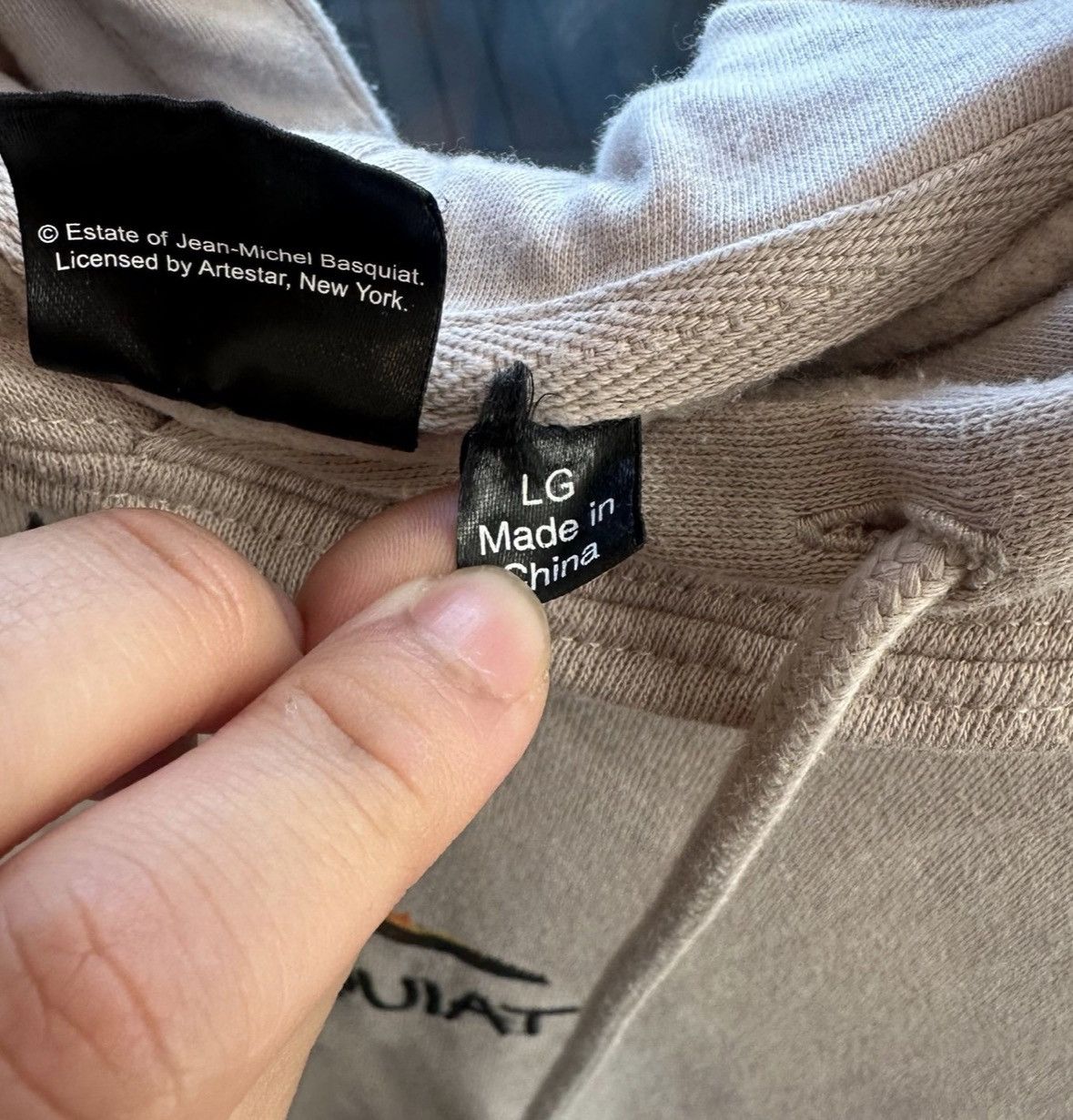 MoMA Basquiat - Beige Dinosaur Hoodie - Unisex - MoMA Collab (L) Size L / US 10 / IT 46 - 6 Thumbnail