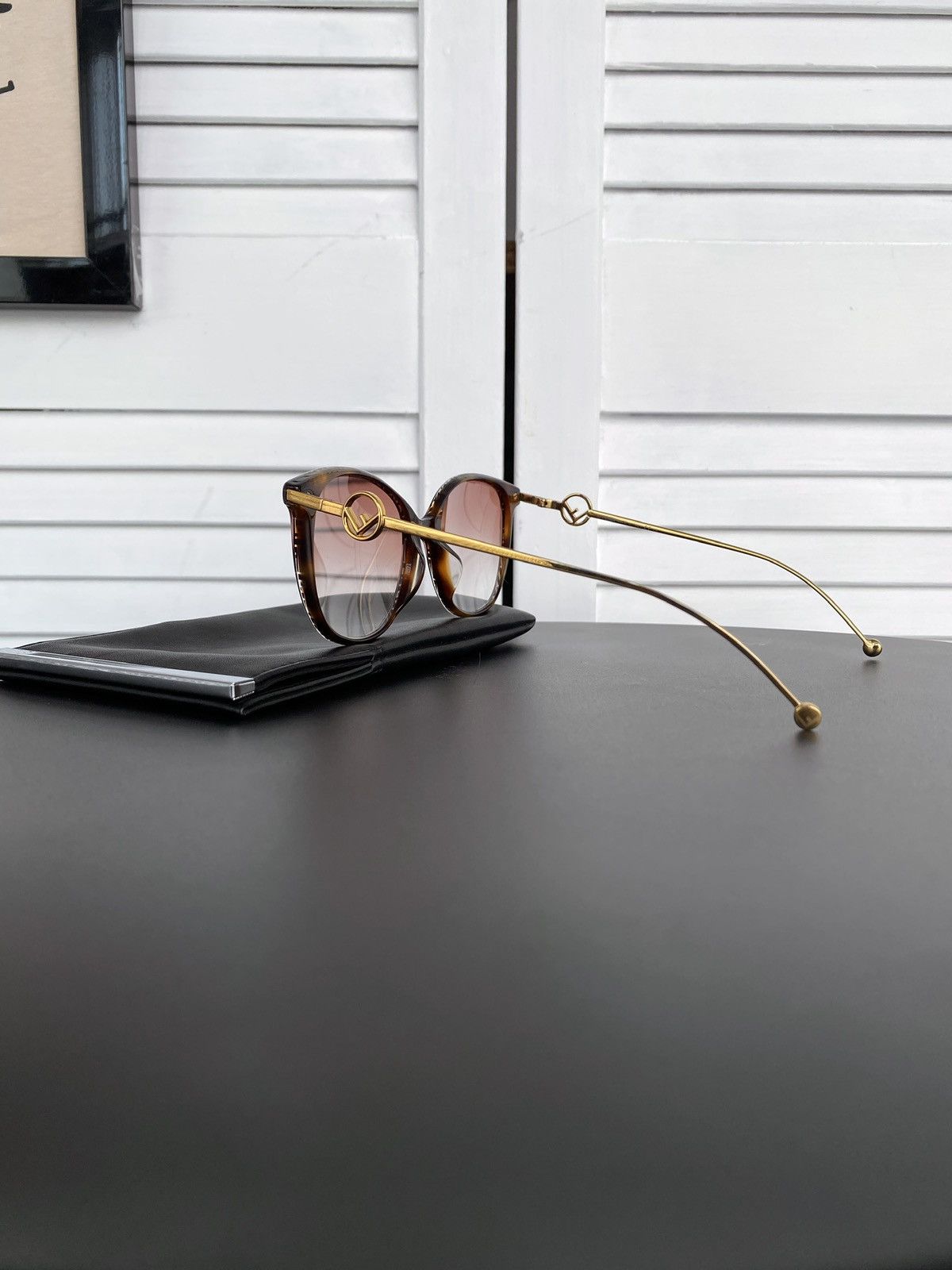 Fendi Fendi Eyeglasses Dark Havana FF0425/F086 140 Optical Glasses Size ONE SIZE - 14 Thumbnail