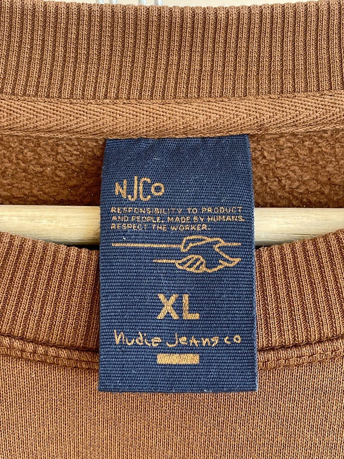 Nudie Jeans Lasse Dance Dance Dance Stone Washed Crewneck Sweatshirt Size US XL / EU 56 / 4 - 13 Thumbnail