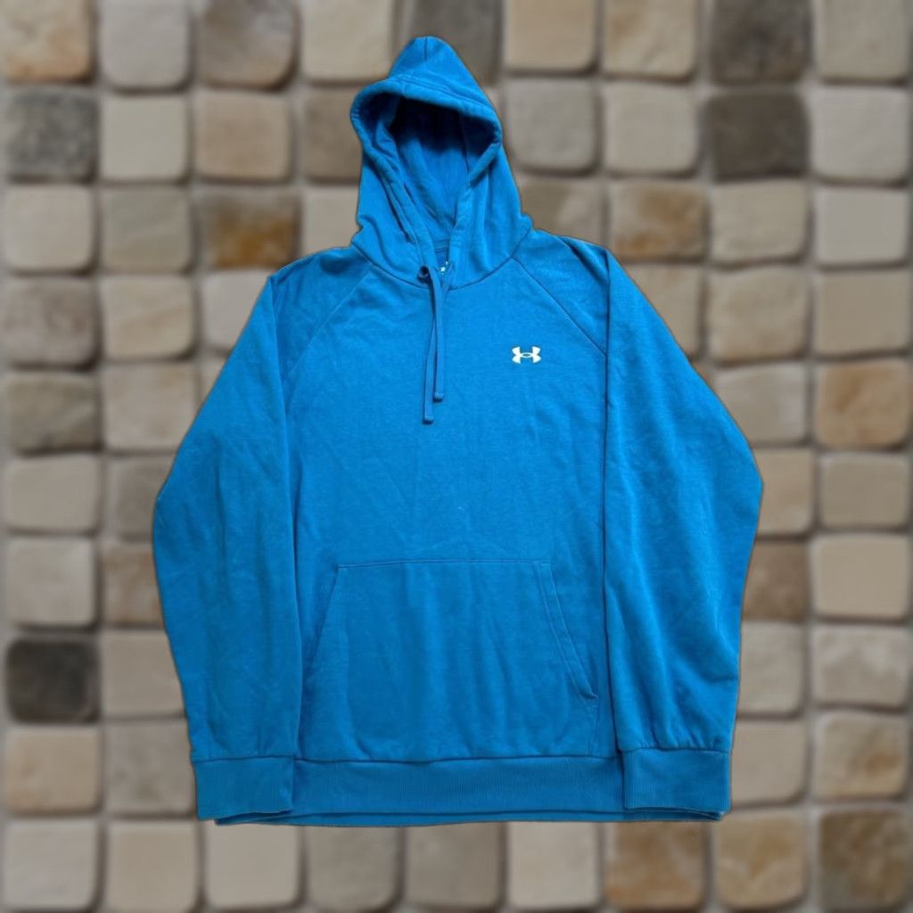 Under Armour Under Armour Rival Fleece Hoodie Mens XL Blue Ribbed Hem Athleisure Running Size US XL / EU 56 / 4 - 1 Thumbnail