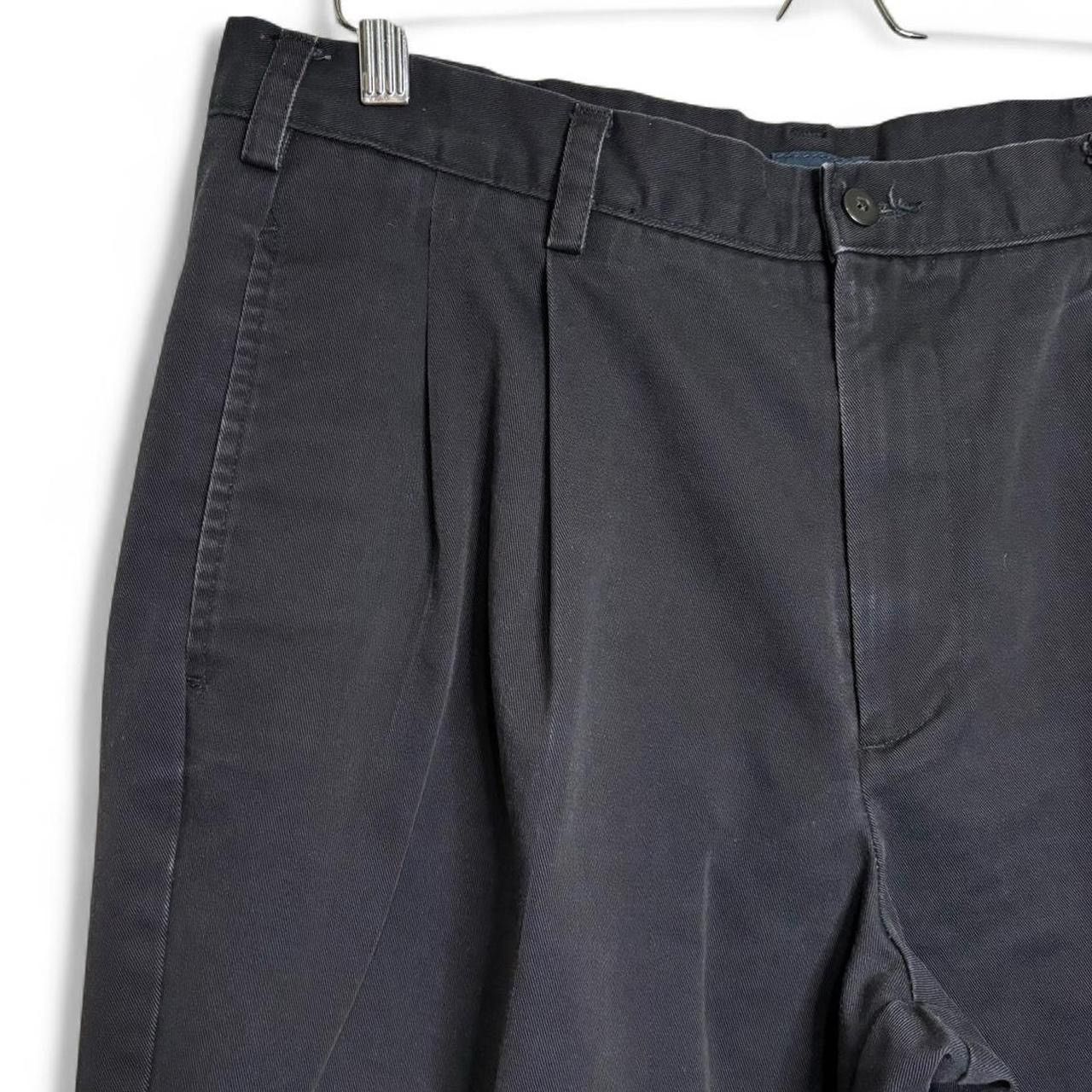 Izod × Vintage Vintage 00s Faded Black Baggy Chino Pants Size US 35 - 2 Thumbnail