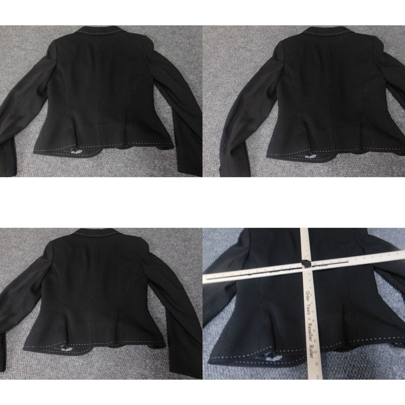 Jones New York Jones New York Blazer Womens 4 Black Striped Polyester Lightweight Button Mid-Length Blazer Womens Regular 4 Button Casual Business Fall Winter Size S / US 4 / IT 40 - 8 Thumbnail