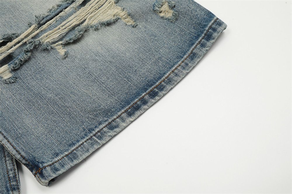 Japanese Brand × Jean Ripped Jorts Jeans Streetwear Size US 32 / EU 48 - 9 Thumbnail