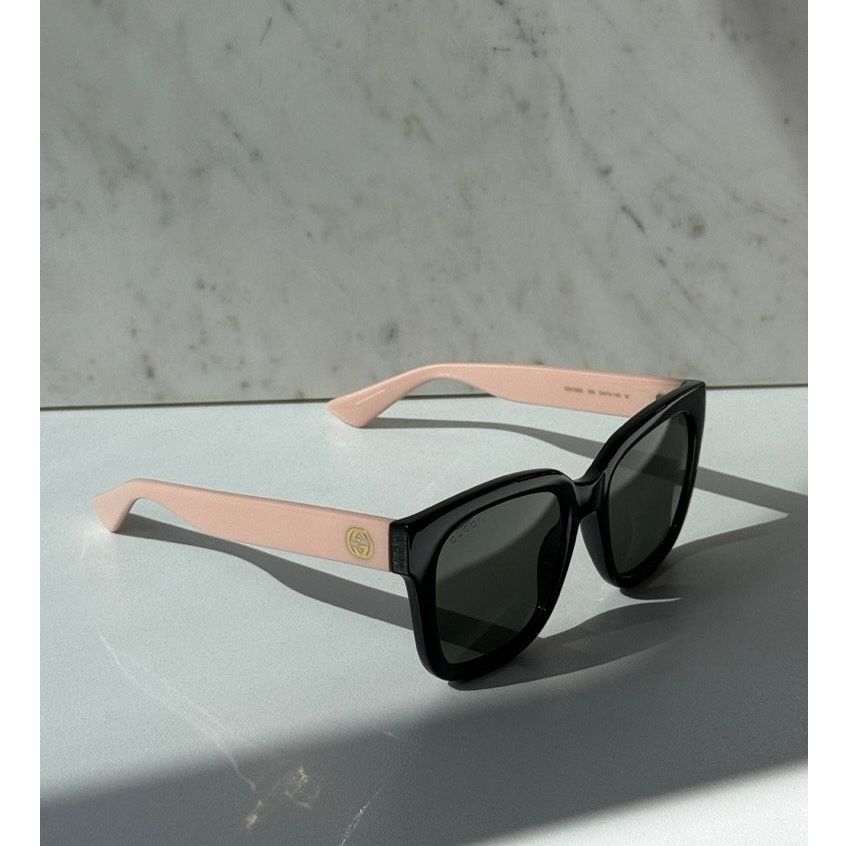NEW Gucci GG1338S Black Pink Square Sunglasses display picture 3
