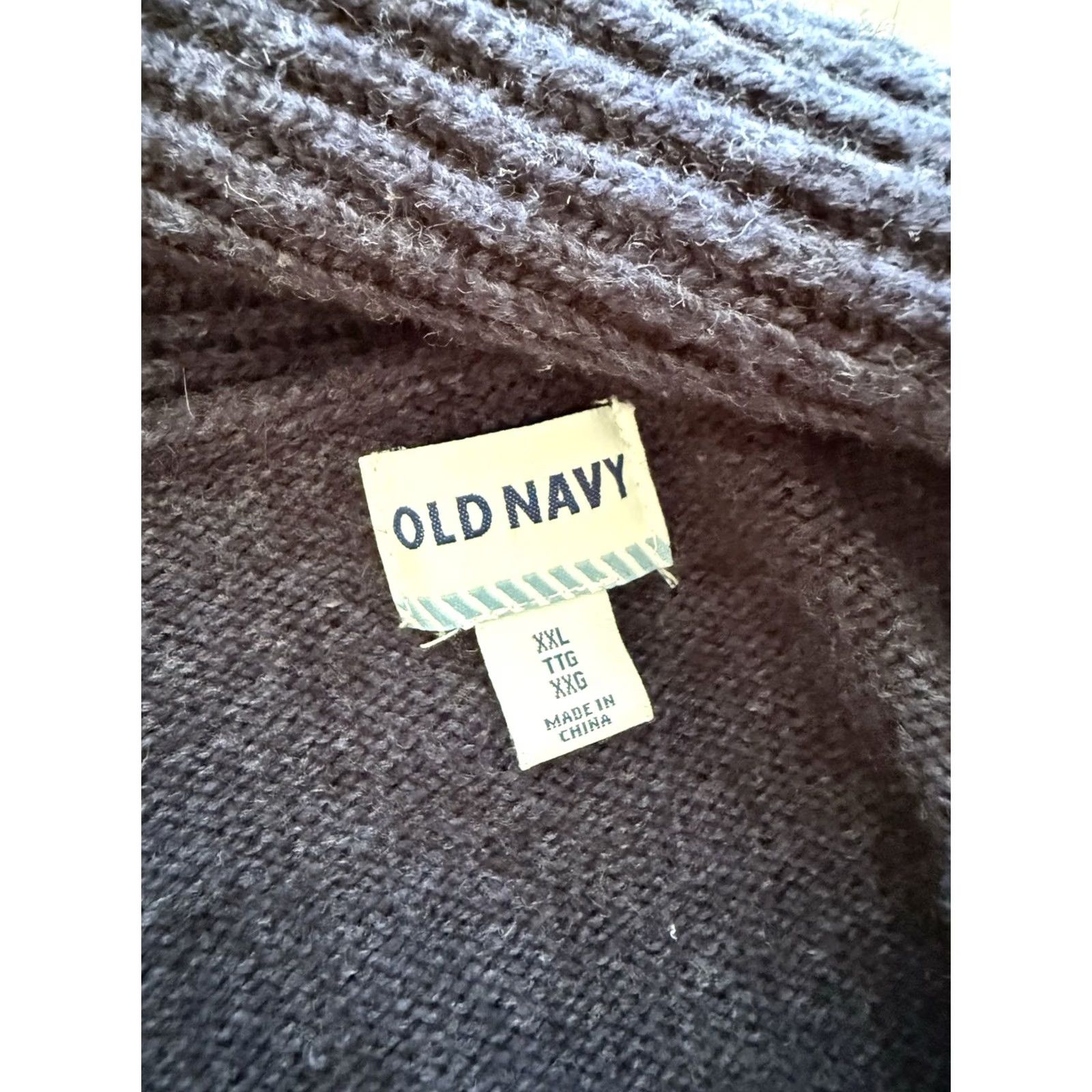 Old Navy Old Navy Mens 2XL Cardigan Sweater Button Up Knit Roll Collar Preppy Classic Dad Core Size US XXL / EU 58 / 5 - 3 Thumbnail