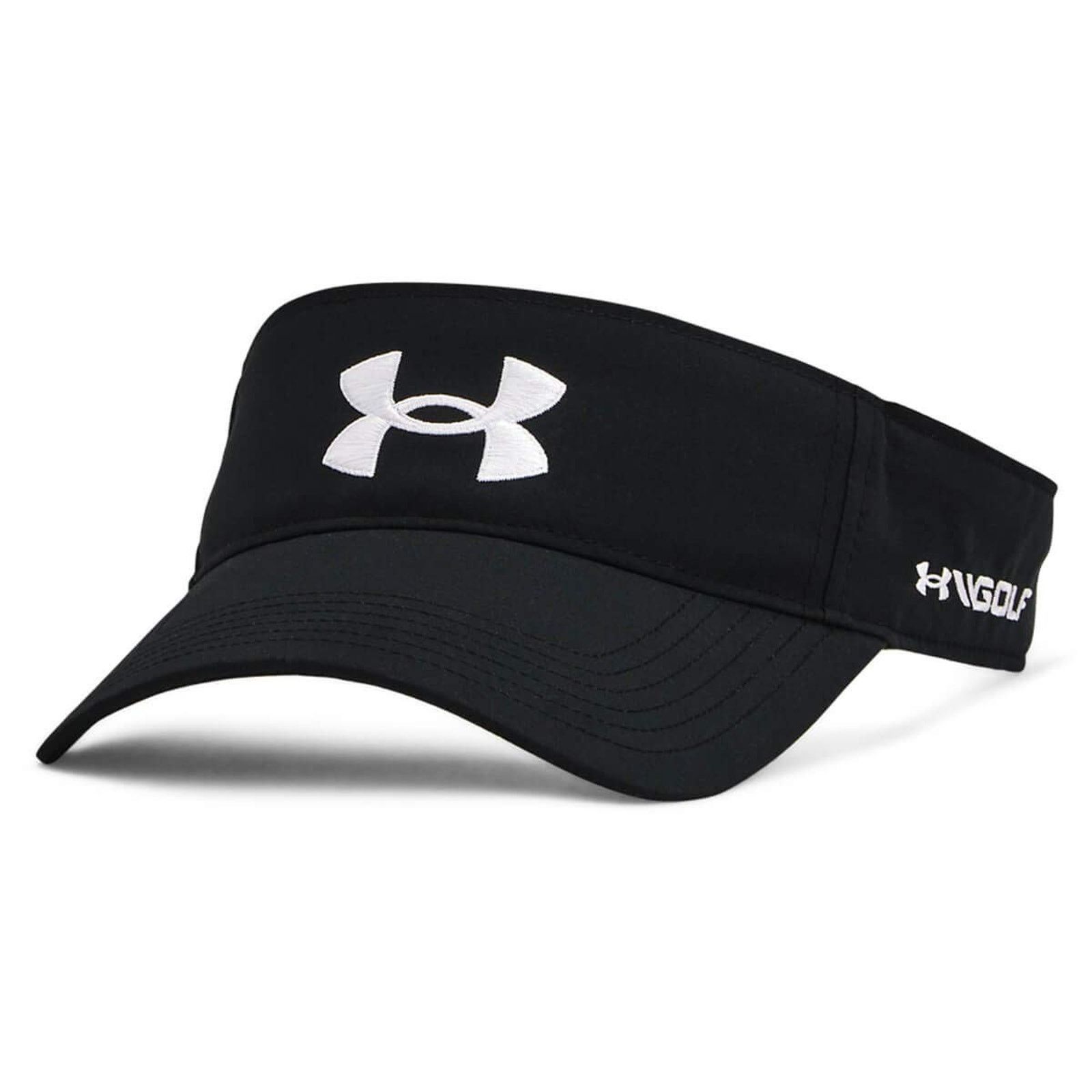 Under Armour Under Armour Men's Golf96 Visor , Black/White , One Size Size ONE SIZE - 1 Thumbnail