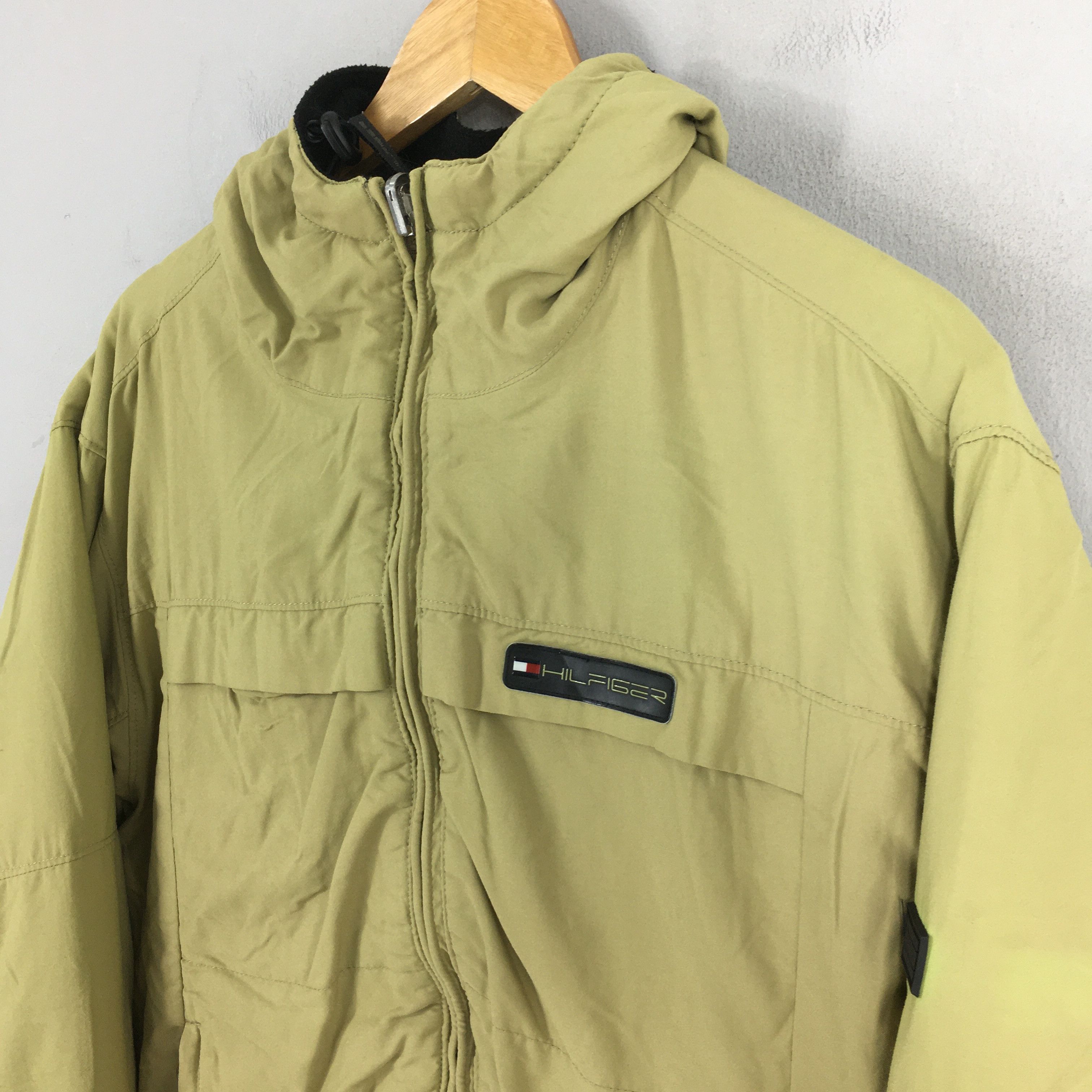 Vintage Tommy Hilfiger Hoodie Black Reversible Jacket Medium