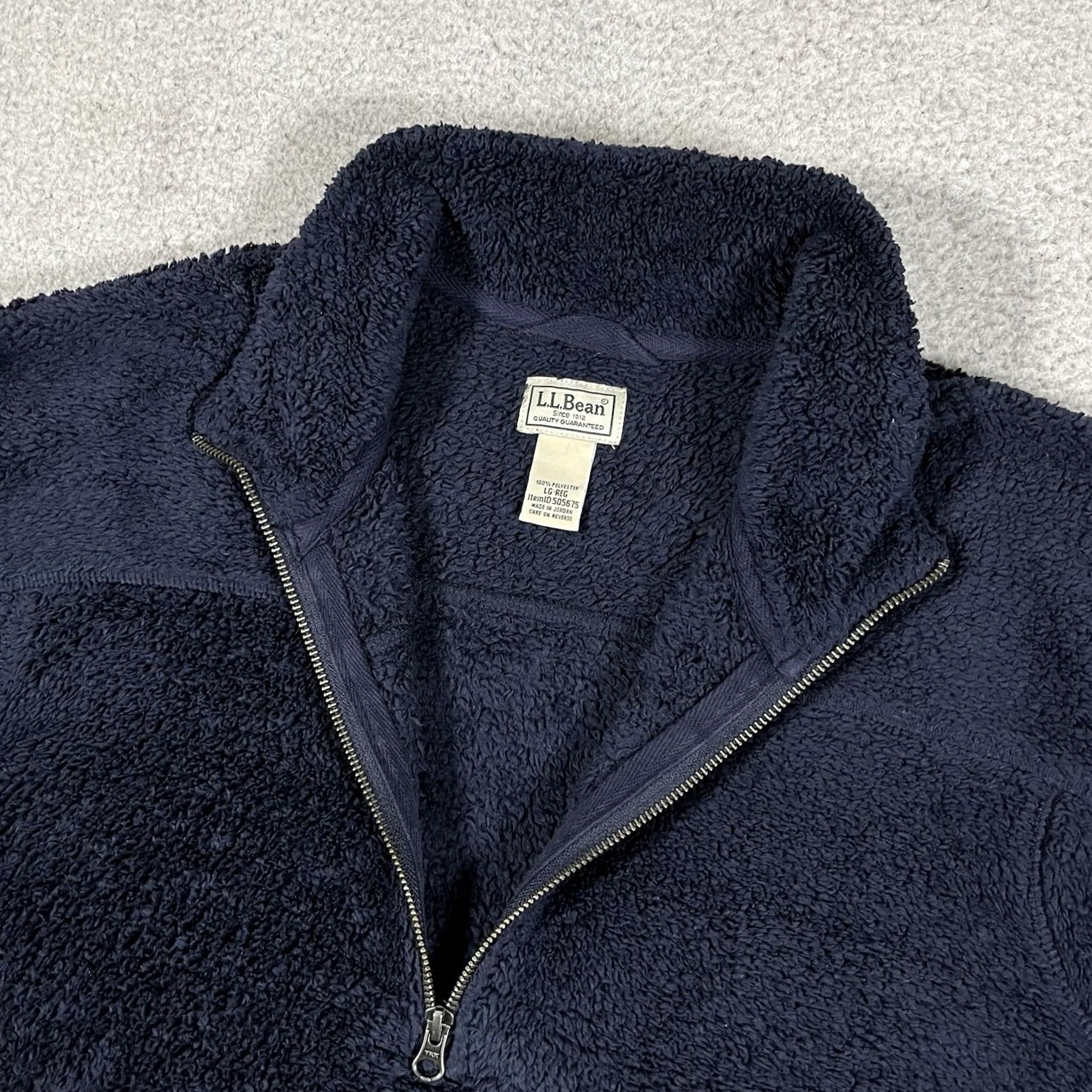 Vintage LL Bean Jacket Mens L Blue Sherpa Deep Pile Fleece 1/4 Zip Pullover Hiking Retro Size US L / EU 52-54 / 3 - 4 Thumbnail
