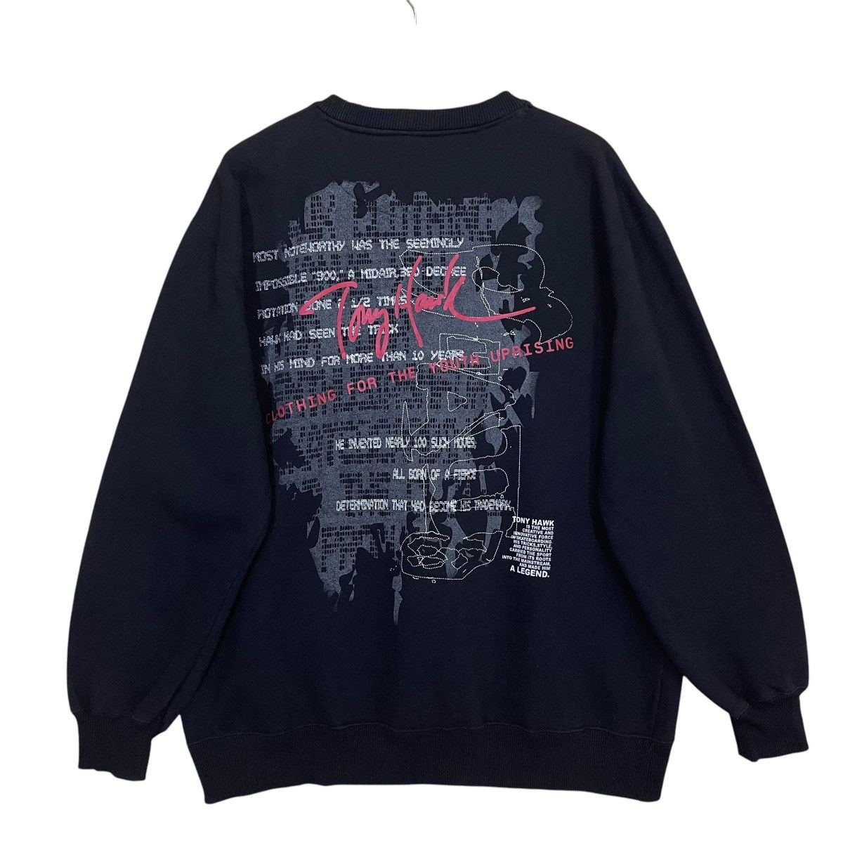 Japanese Brand × Tony Hawk Vintage Tony Hawk Skaterboards Big Logo Crewneck Sweatshirt Size US XL / EU 56 / 4 - 1 Thumbnail