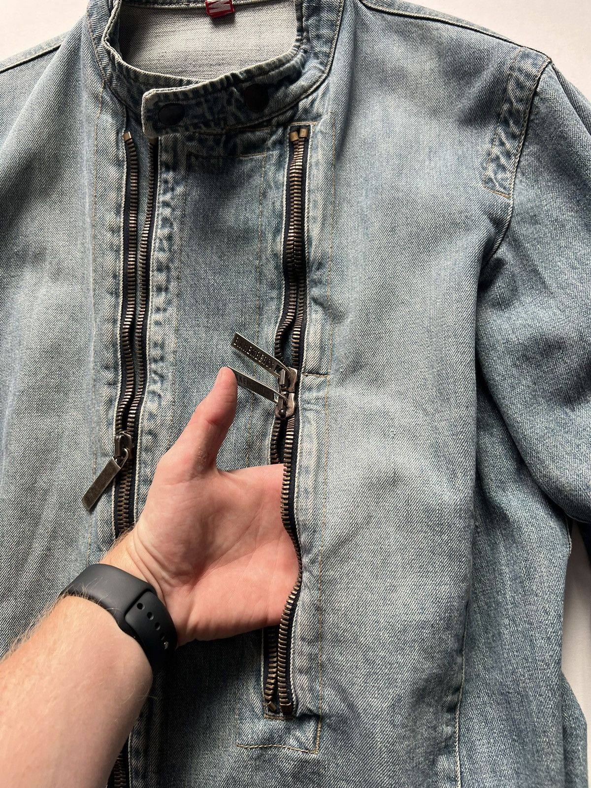 Dirk Bikkembergs Bikkembergs denim bikerjacket Size US M / EU 48-50 / 2 - 9 Thumbnail