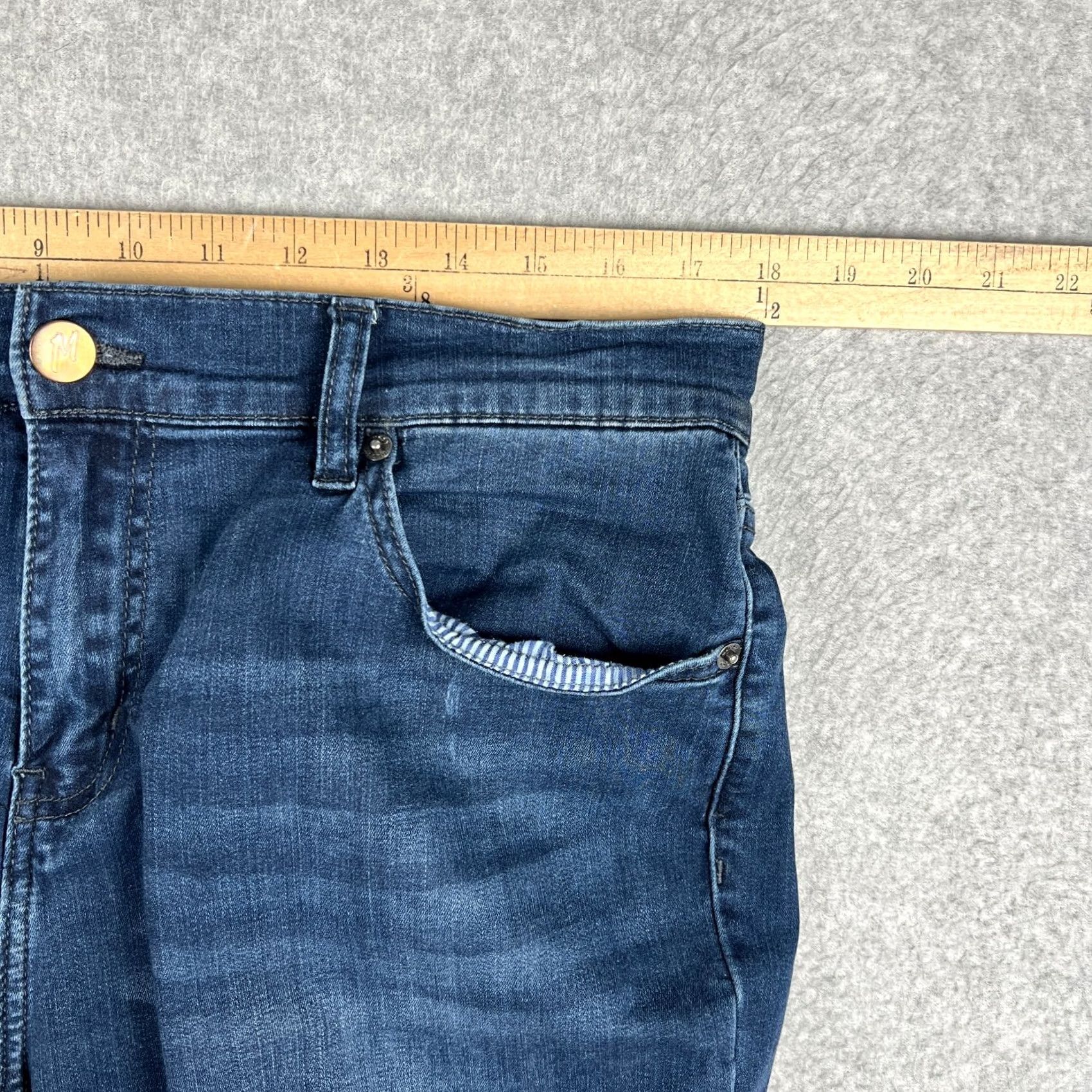 Vintage Mugsy Fultons Jeans Slim Fit Stretch Denim 36x30 Mens Blue Pants Cotton Logo Comfort Straight Modern 5-Pocket Denim Jeans Mens Size US 36 / EU 52 - 5 Thumbnail