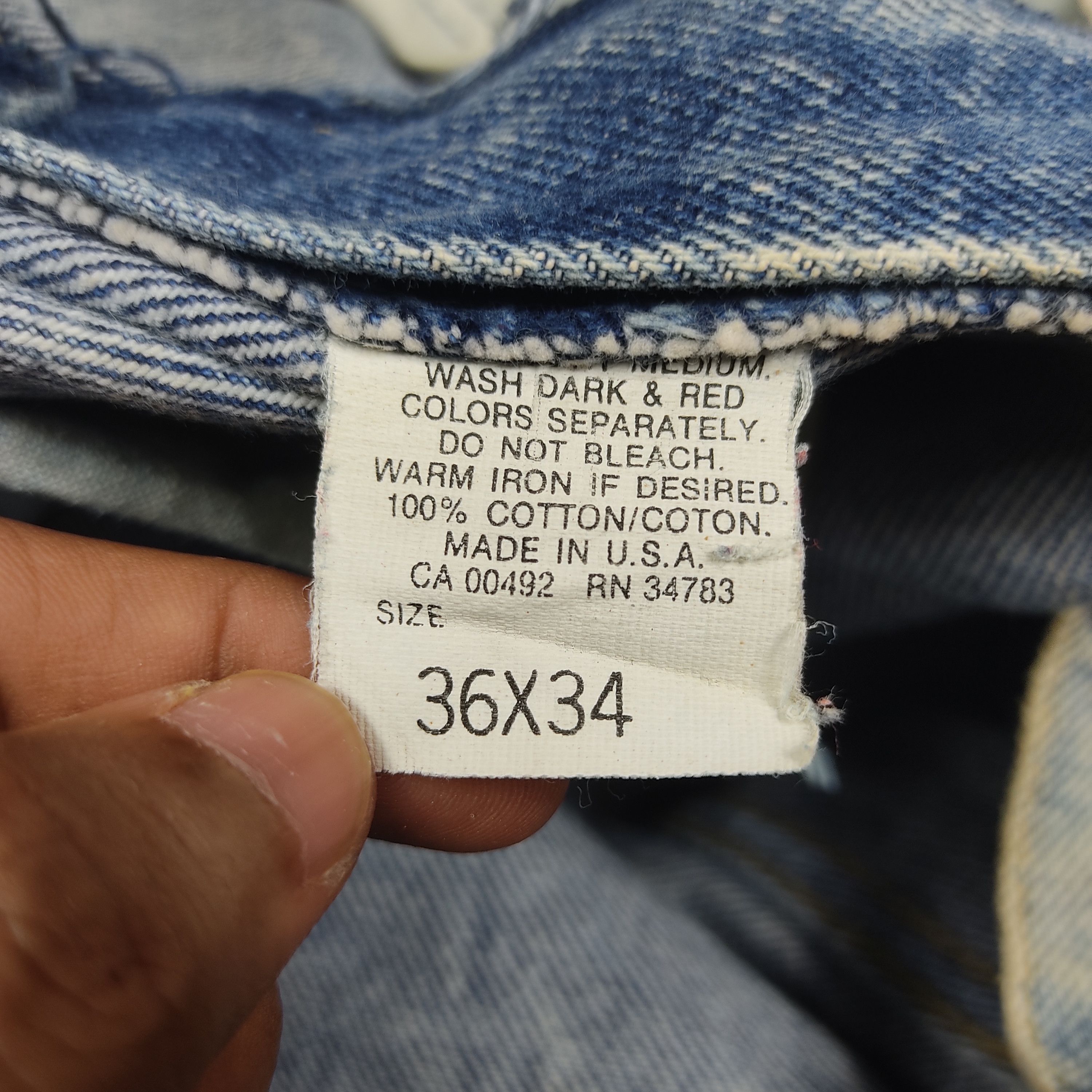 Lee × Vintage 90s Vintage Lee Stone Wash Jeans L507 Size US 35 - 15 Thumbnail