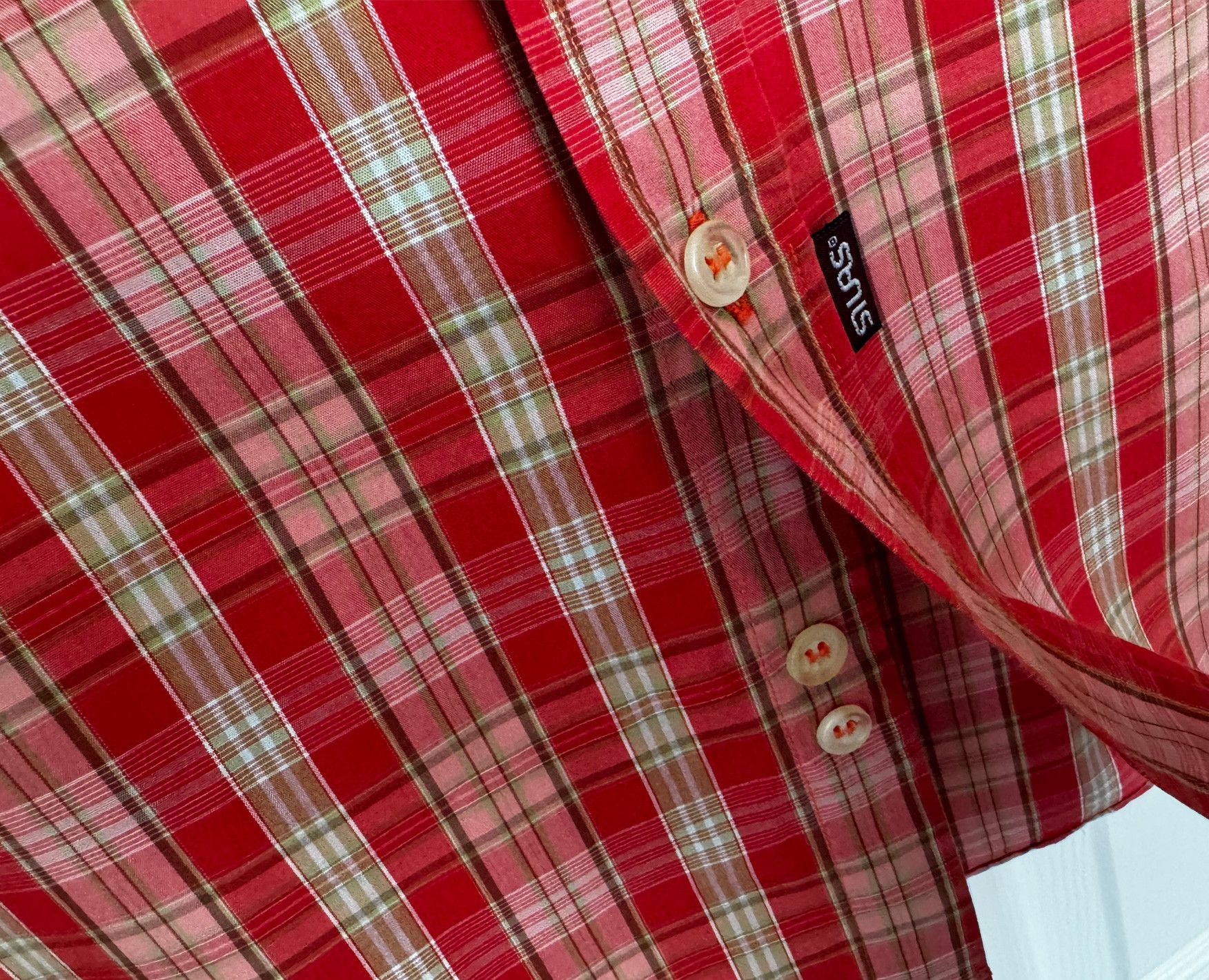 Silas Silas and Maria Plaid Short Sleeve Shirt Size US L / EU 52-54 / 3 - 6 Thumbnail