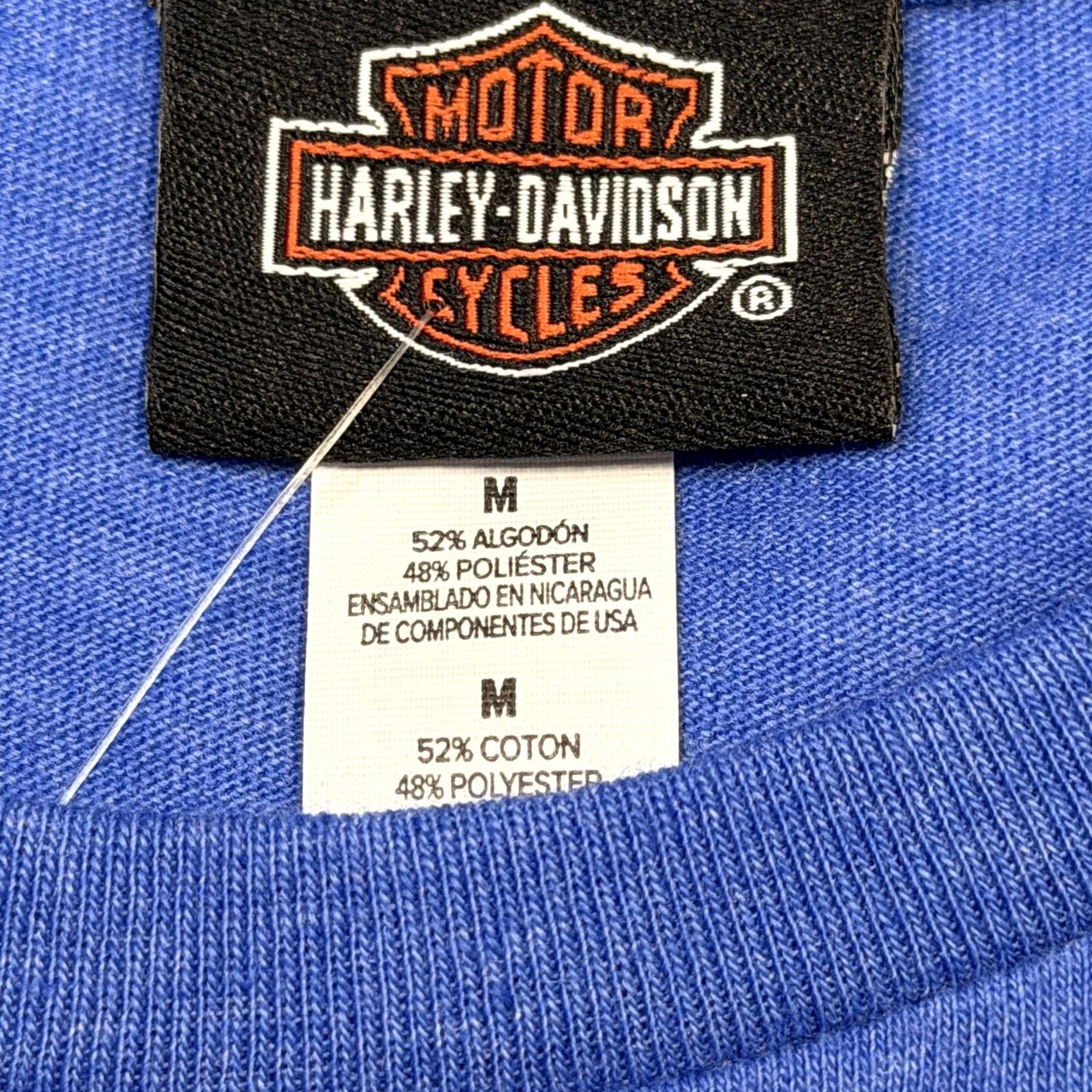 Harley Davidson Harley-Davidson Shirt Womens Medium Blue Crewneck Las Vegas Nevada Graphic Tee Size M / US 6-8 / IT 42-44 - 3 Thumbnail
