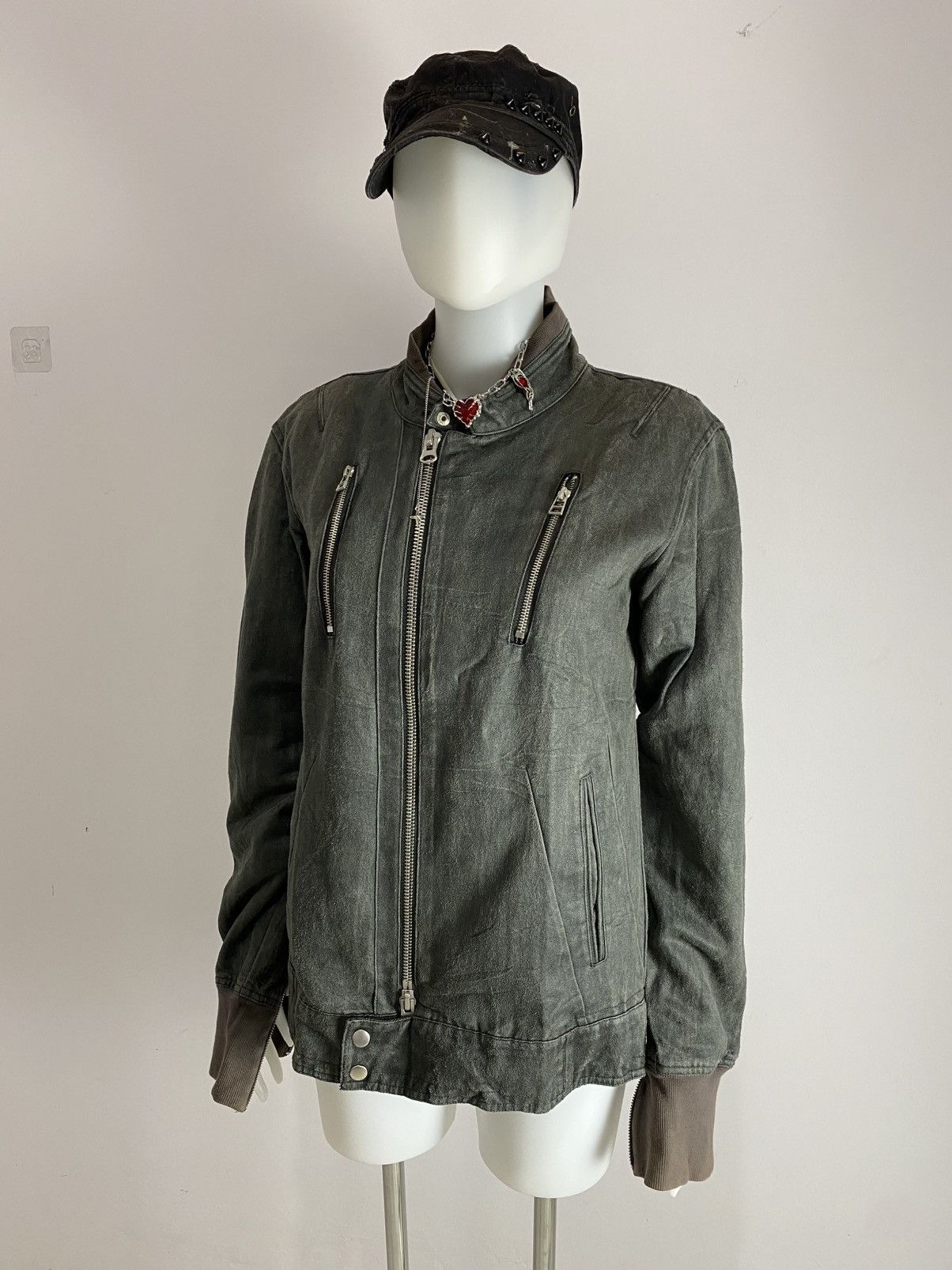 00s Rick Owens Long Sleeve Mesh Jacket Early 2000s Rick Owens