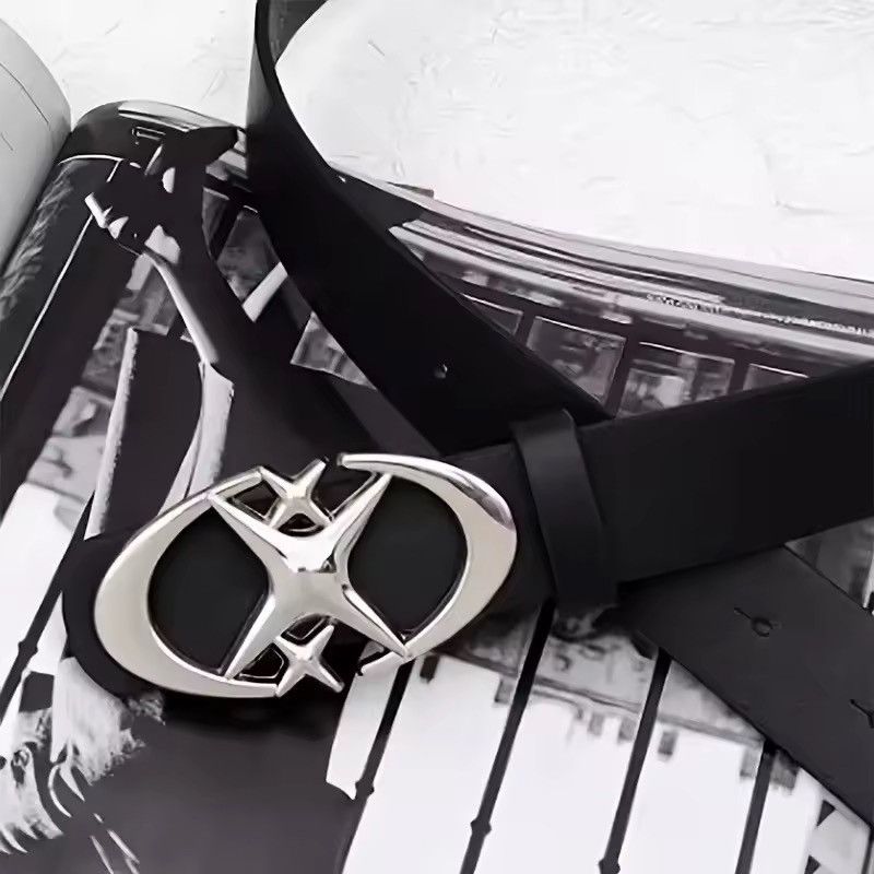 Japanese Brand Black Triple Star Pu Leather Belt Size 30 - 8 Thumbnail