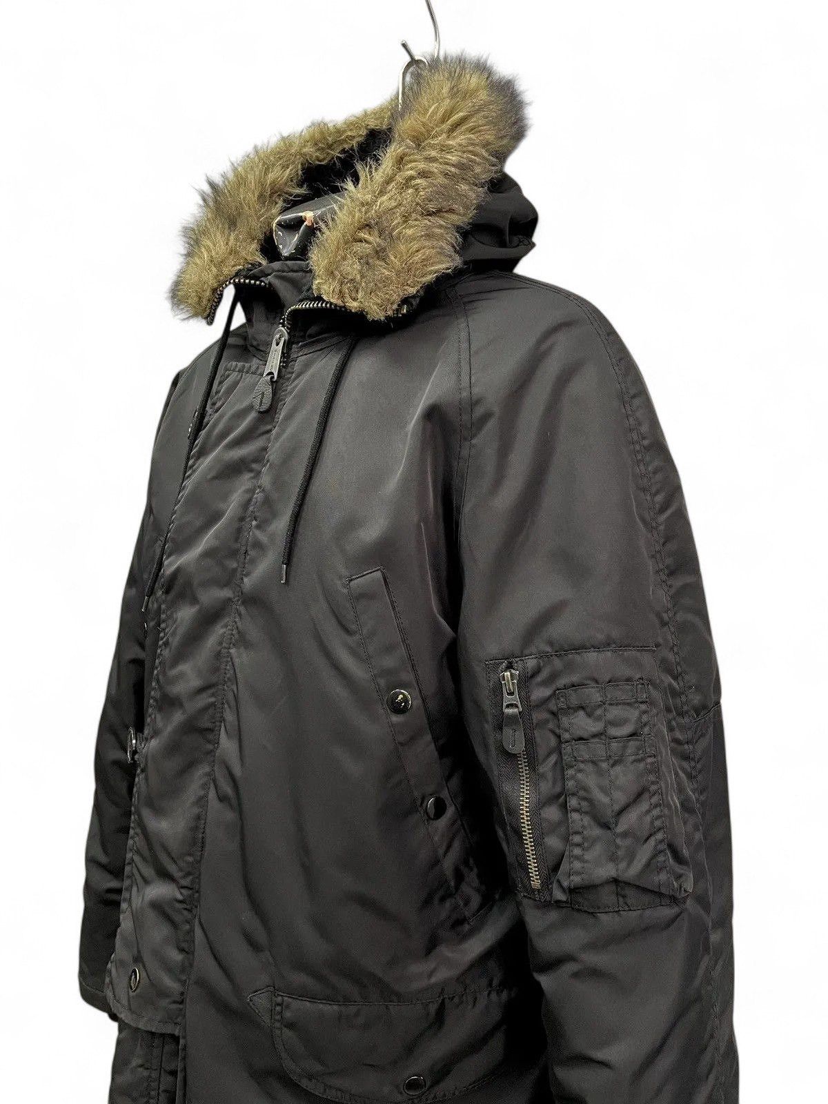 Alpha Industries Vintage Black Parka Jacket Faux Fur Hood Military Size US S / EU 44-46 / 1 - 3 Thumbnail